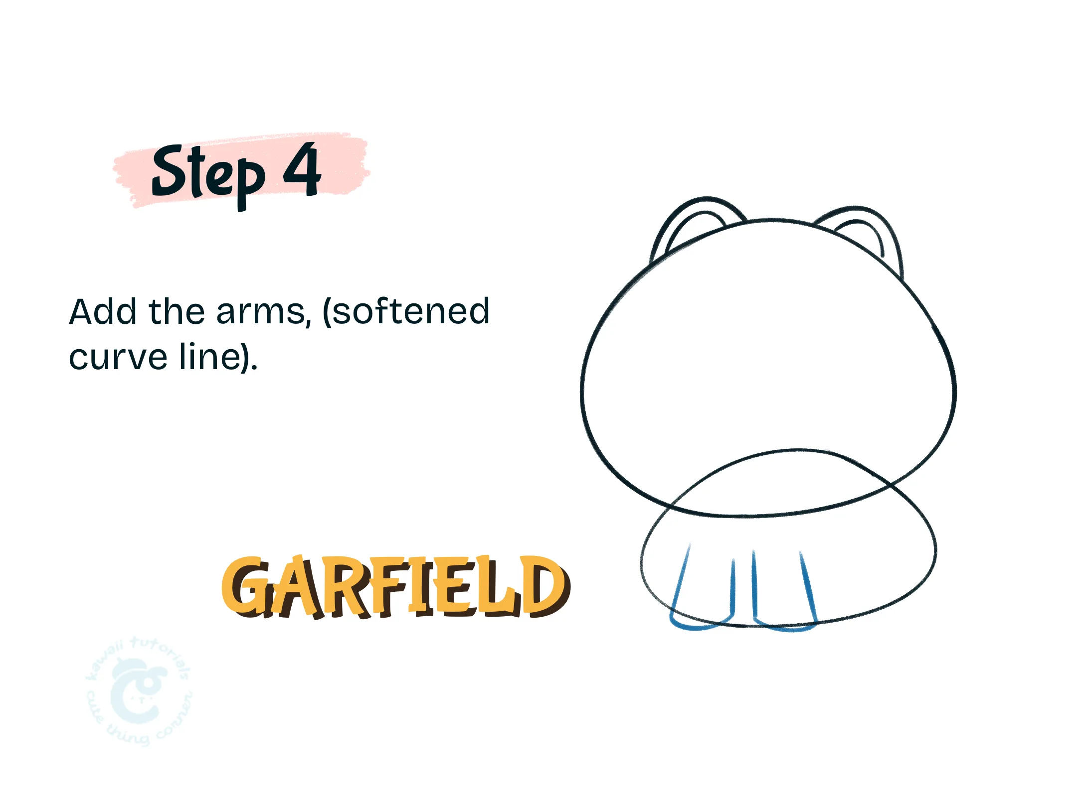 Step-4-drawing-the-garfield-arms