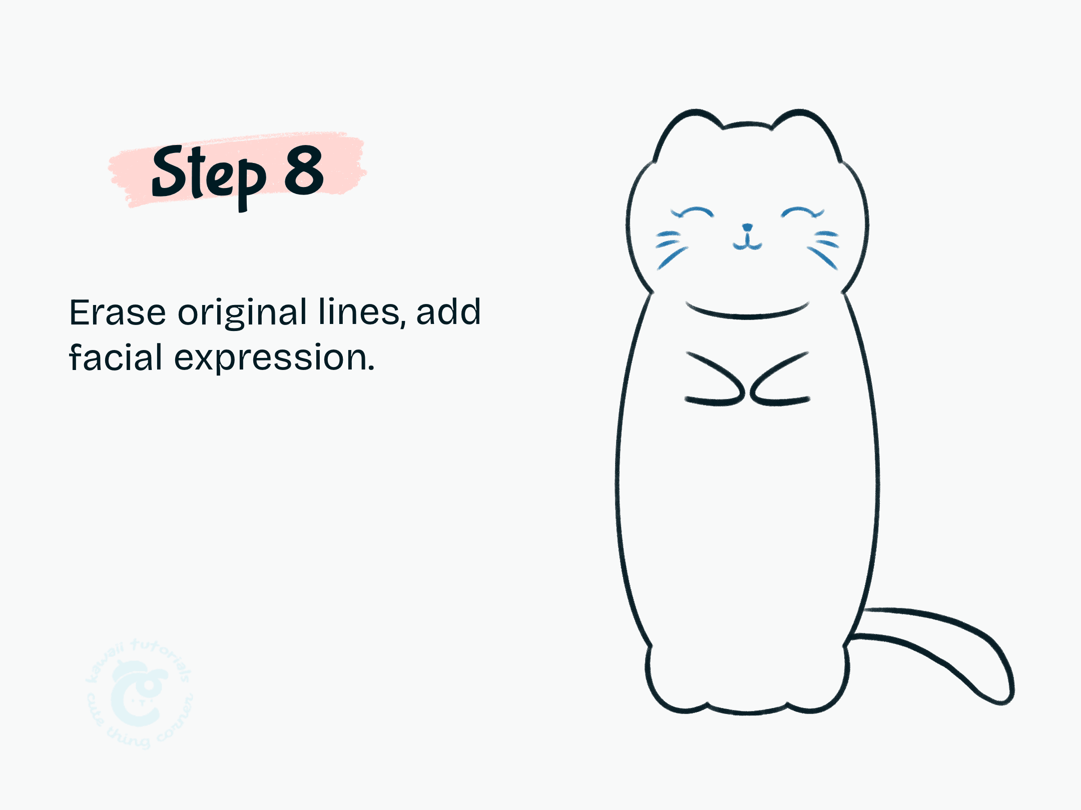 Step 8 Erase original lines