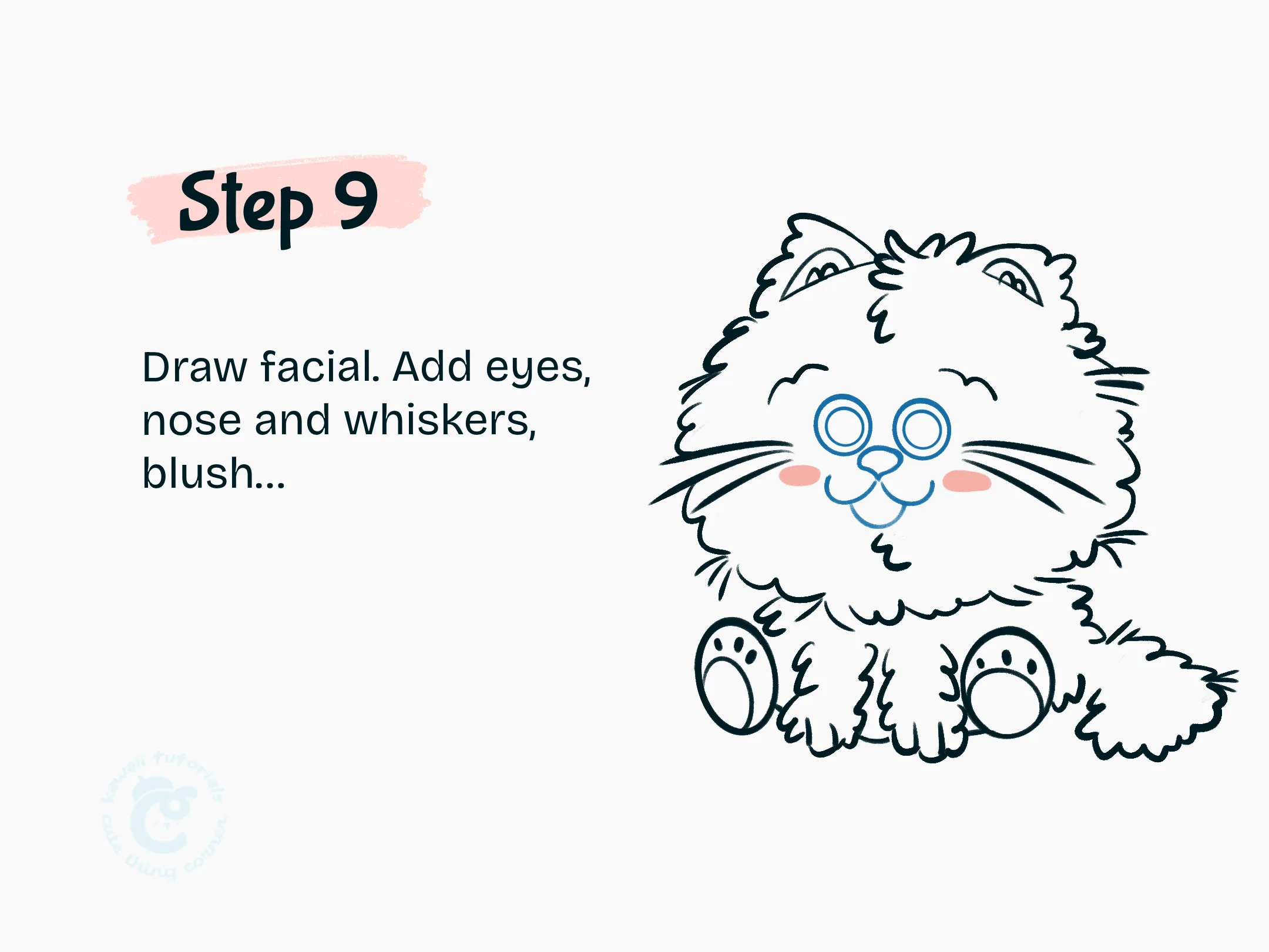 Step 9 Draw facial expression