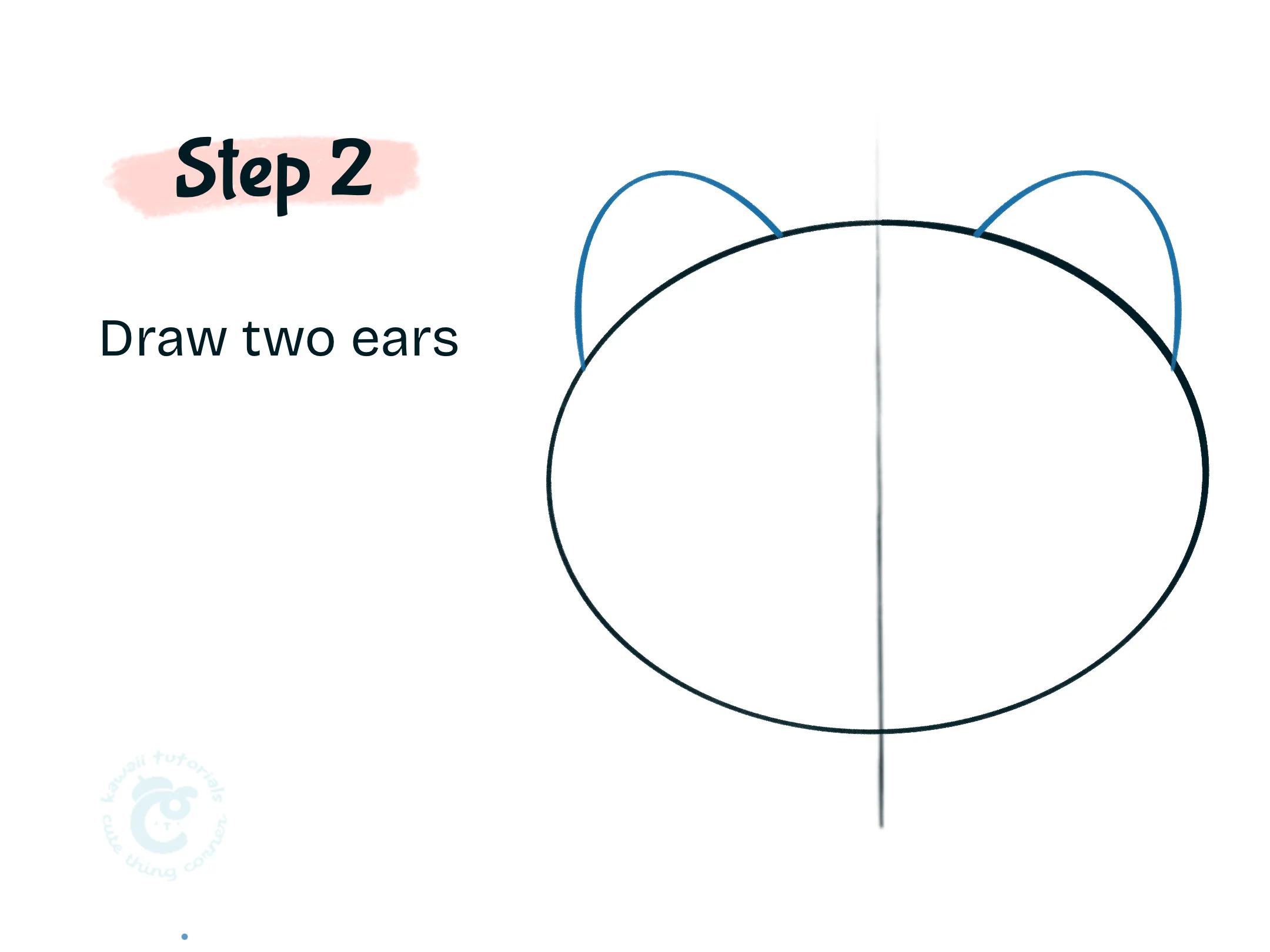 Drawing-two-ears-of-kawaii-cat