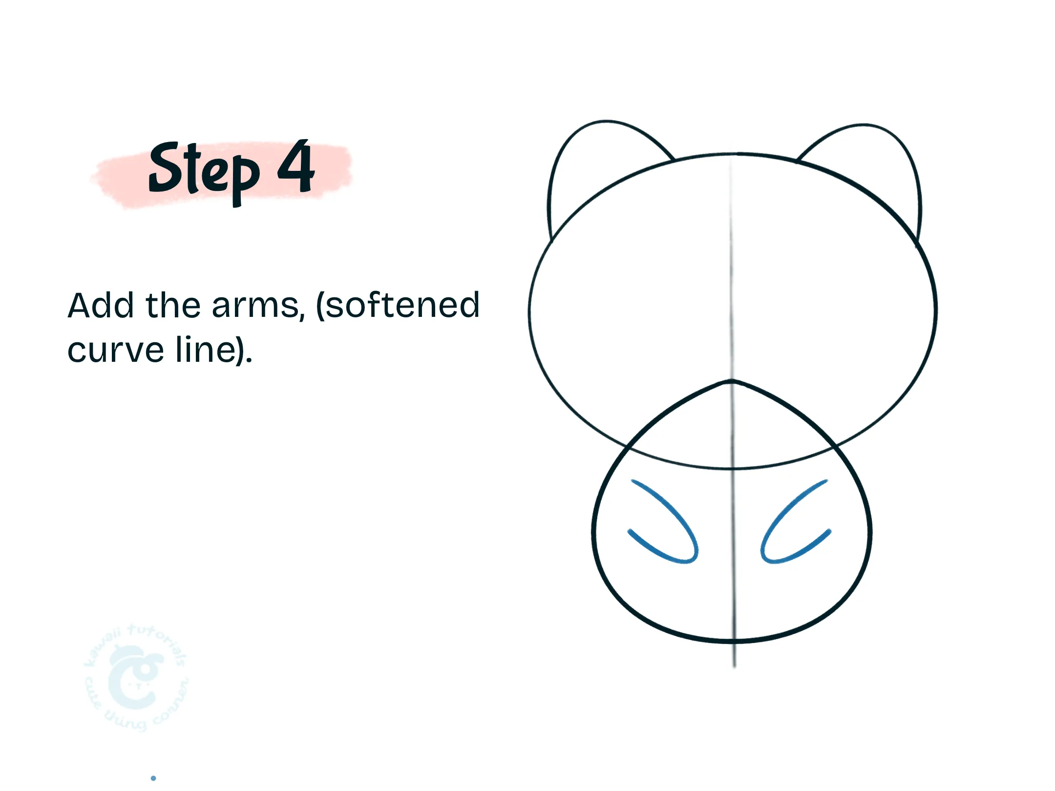 Drawing-the-kawaii-cat-arms