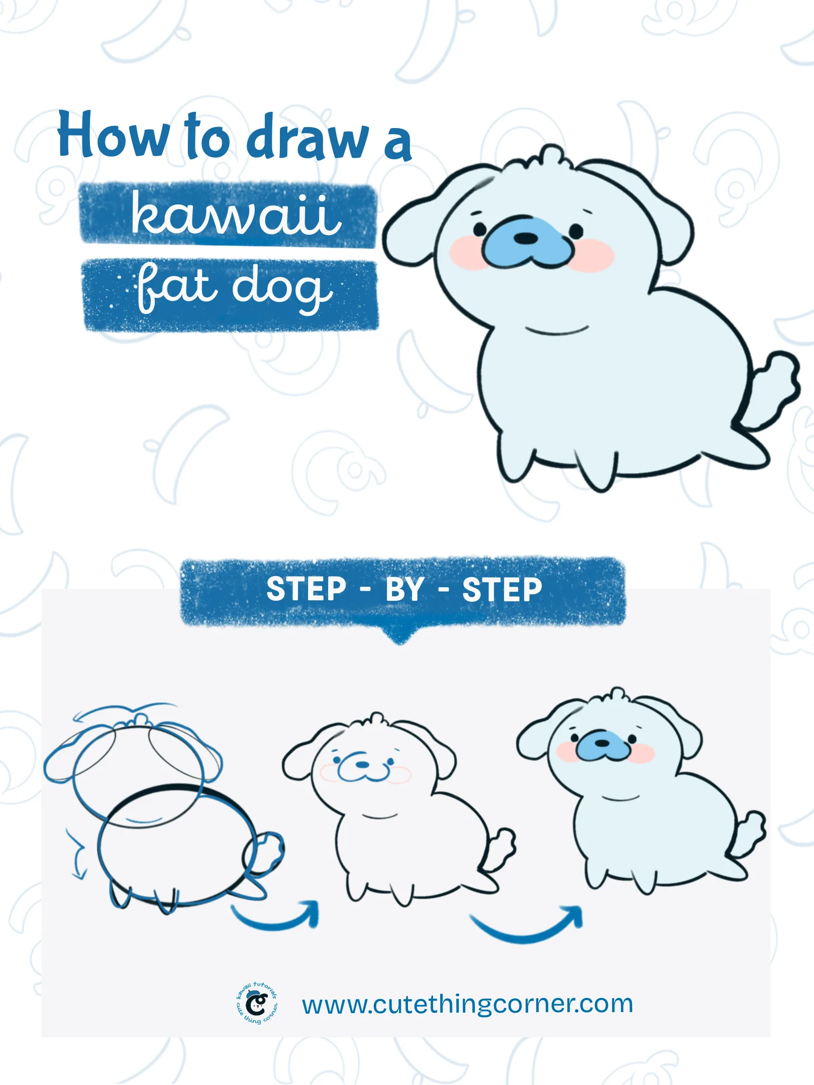 How to draw a Cute Fat Dog