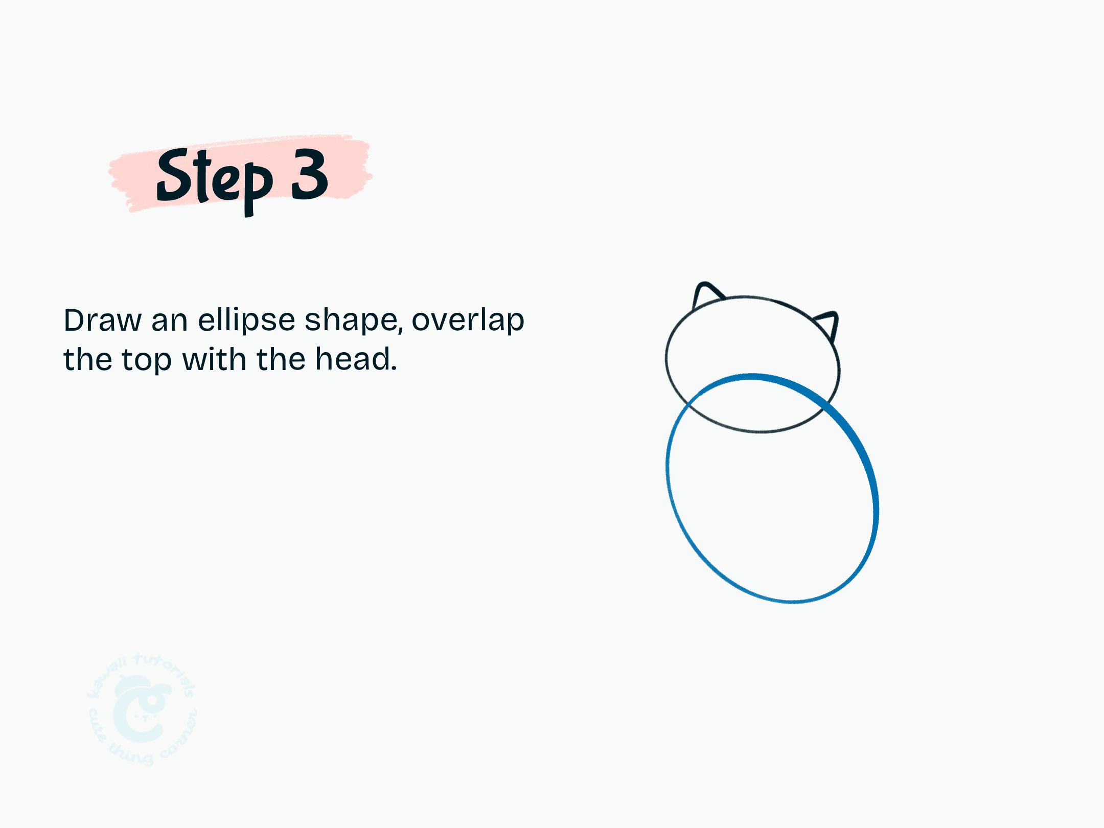 Step 3 Draw an ellipse shape