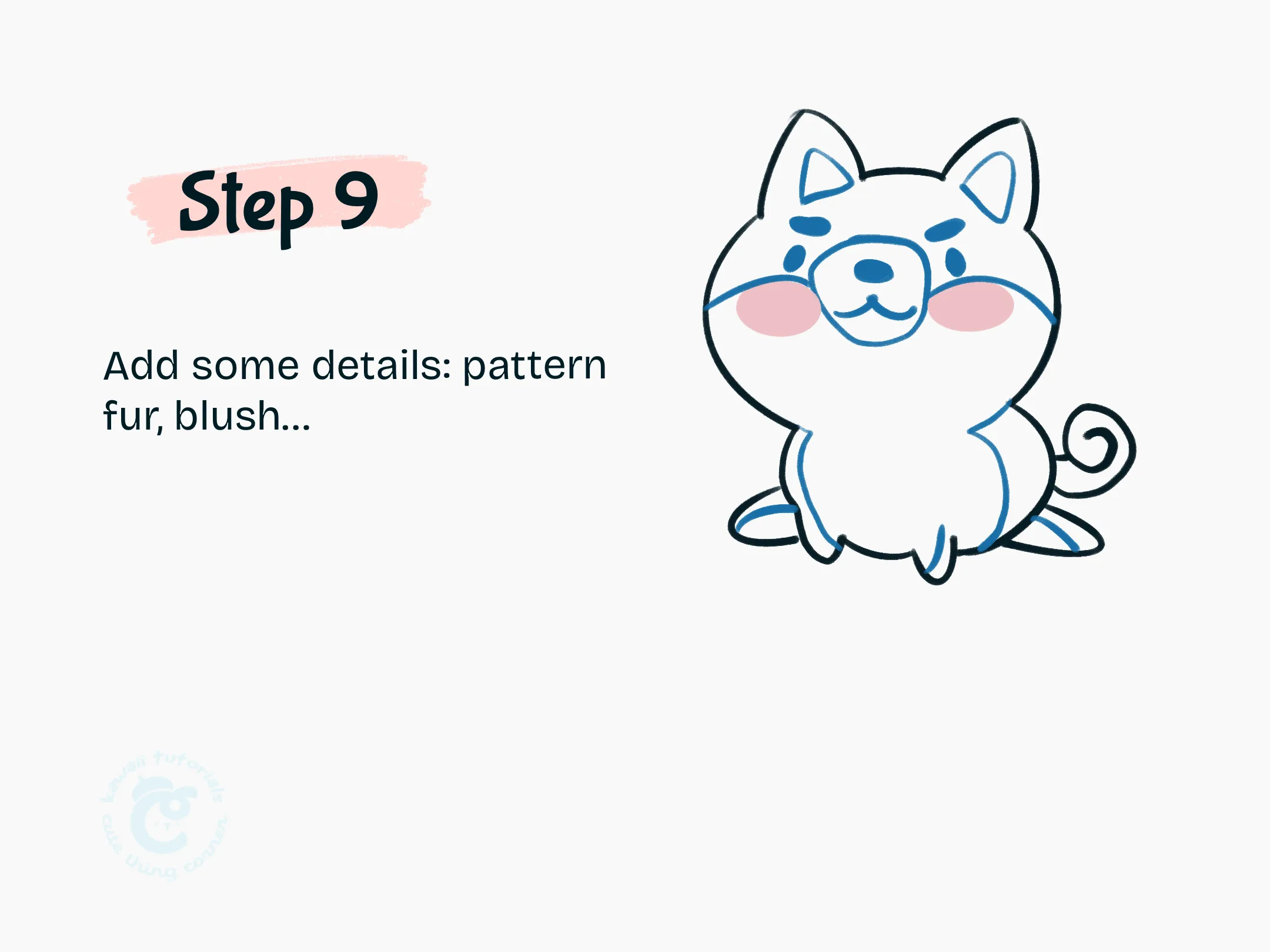 Step 9 Add some details pattern fur blush