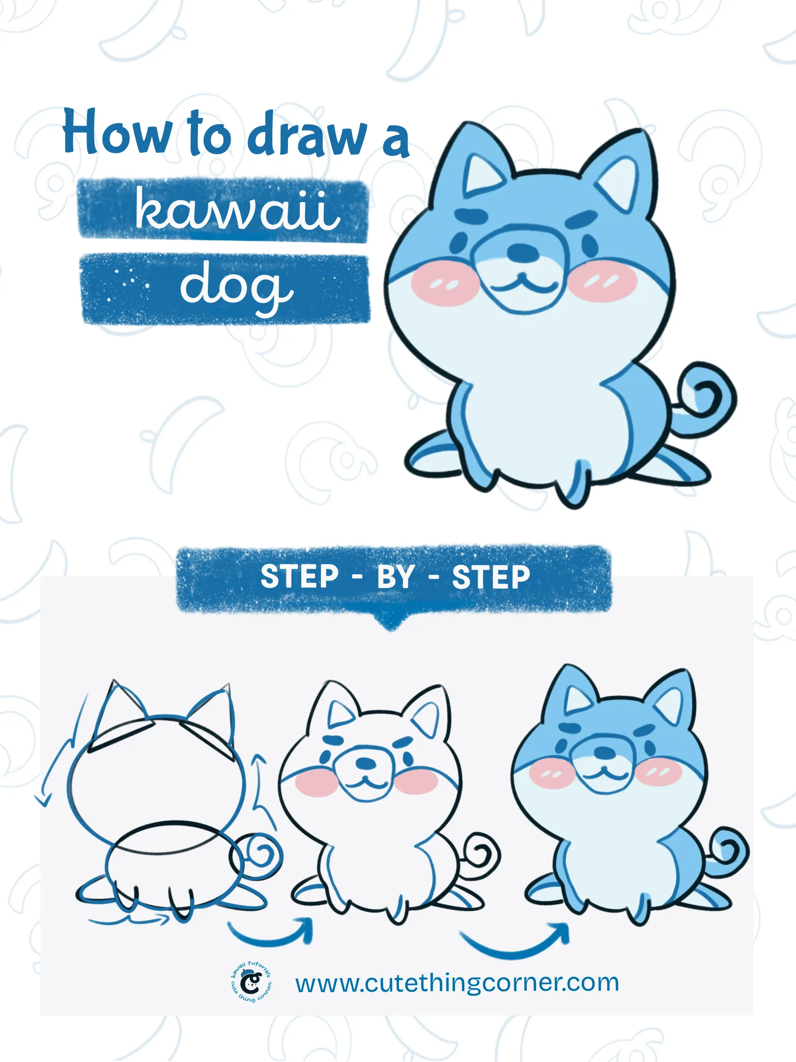 How to draw a dog cute