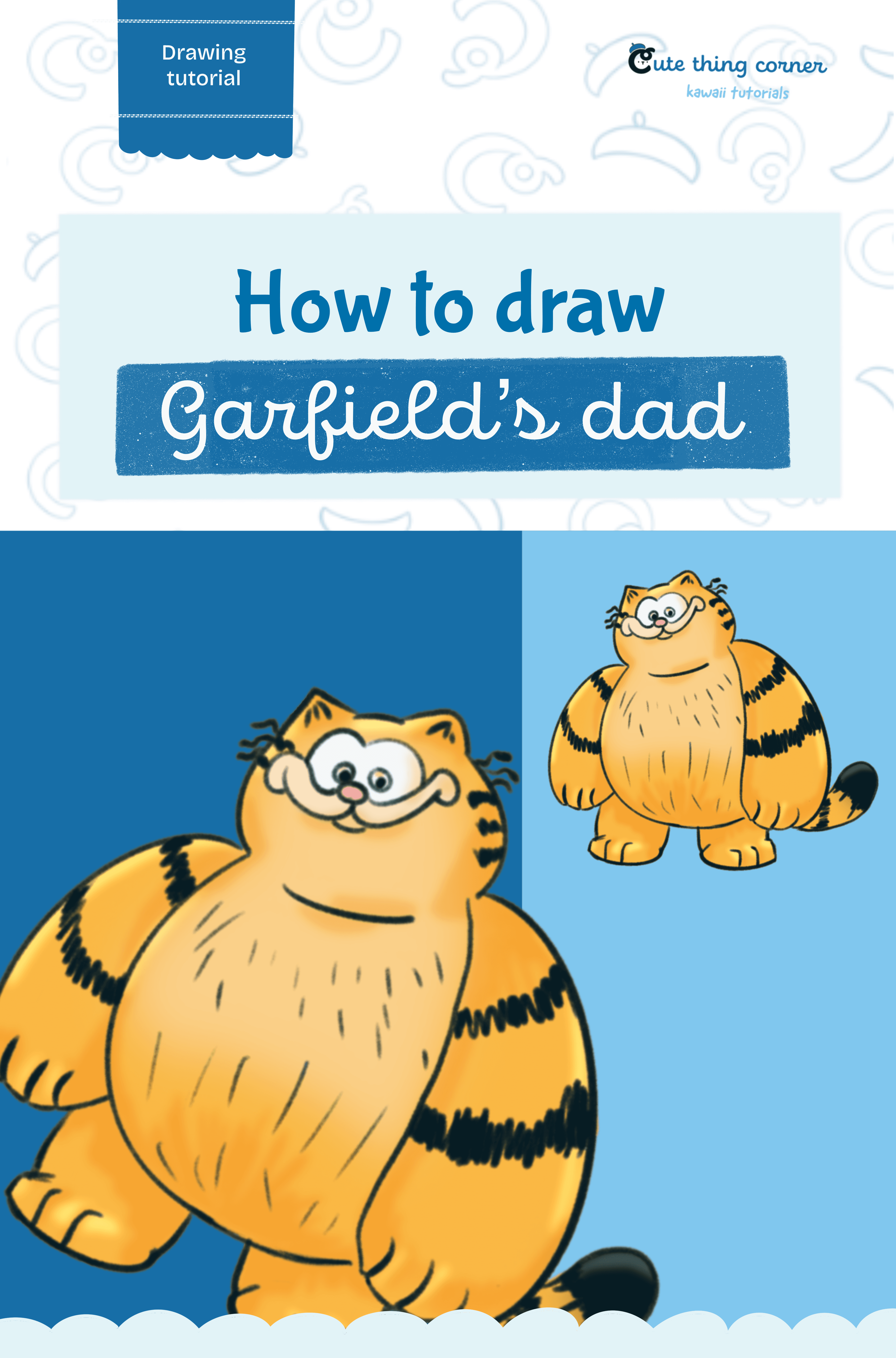 How to draw Vic from Garfield (Step-by-step)