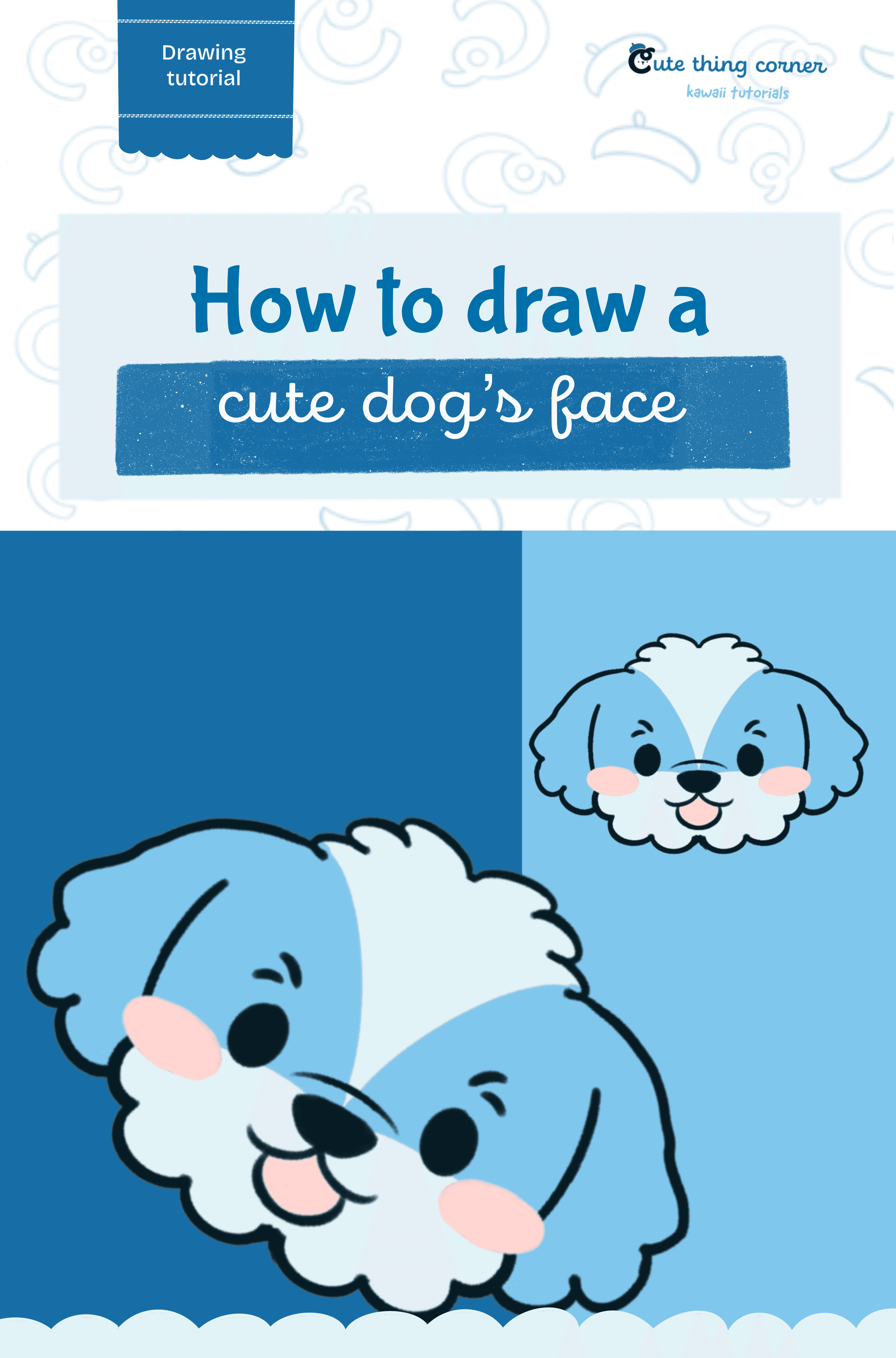 How to draw a cute dog’s face (Step-by-step)