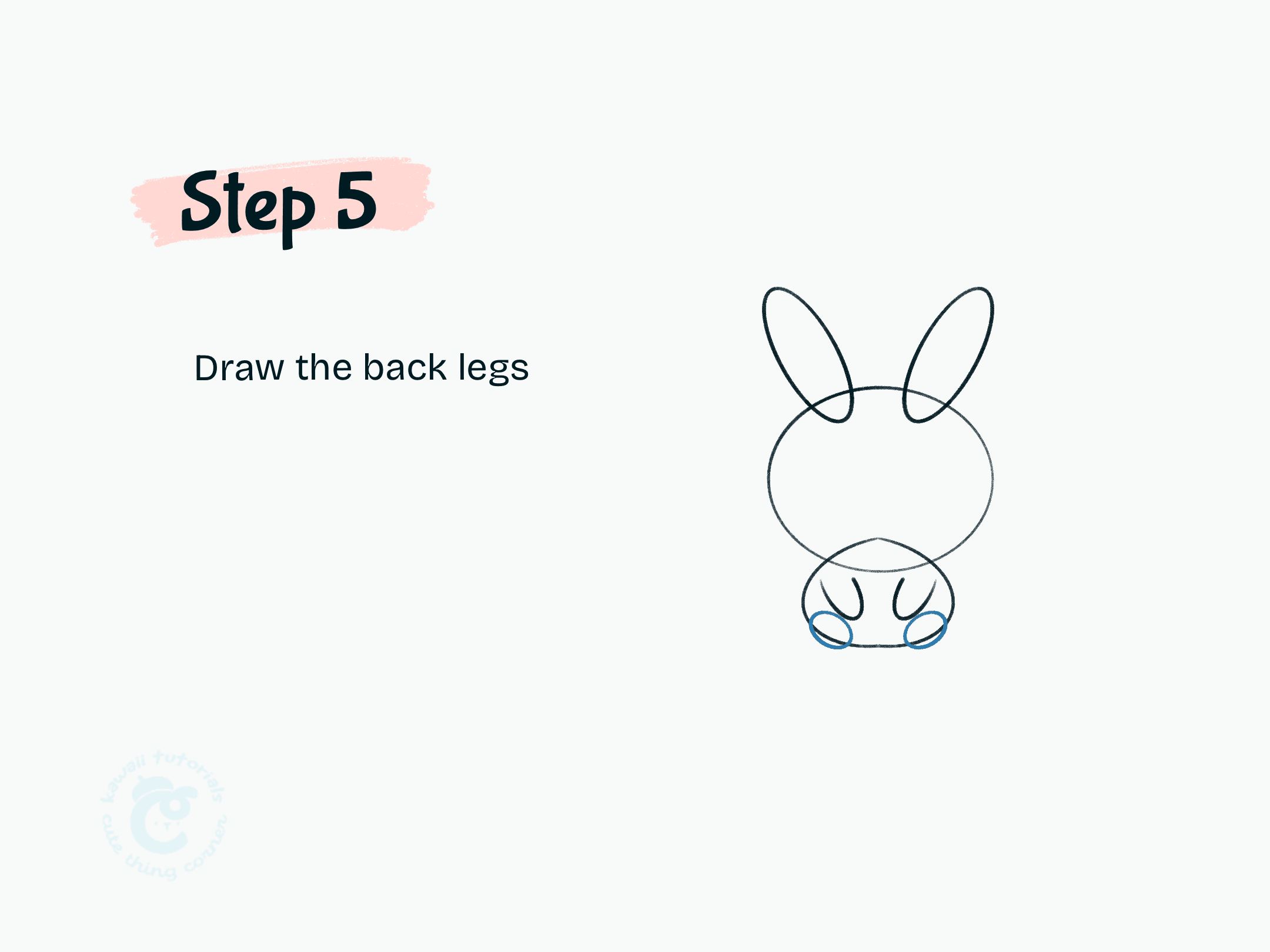 Step 5 Draw the back legs