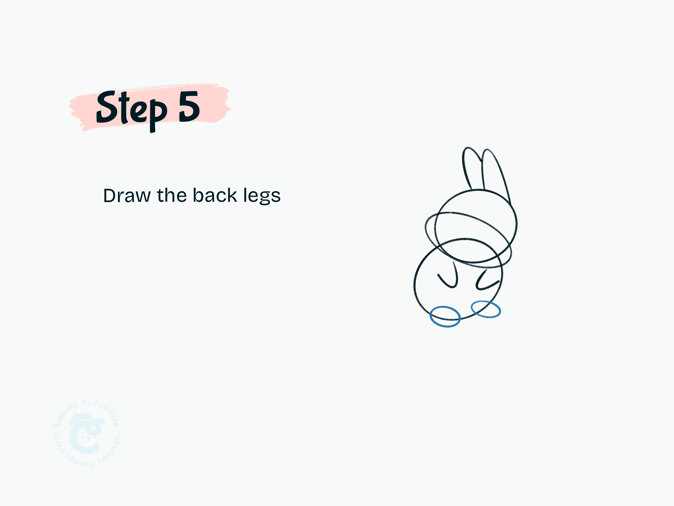 Step 5 Draw the back legs