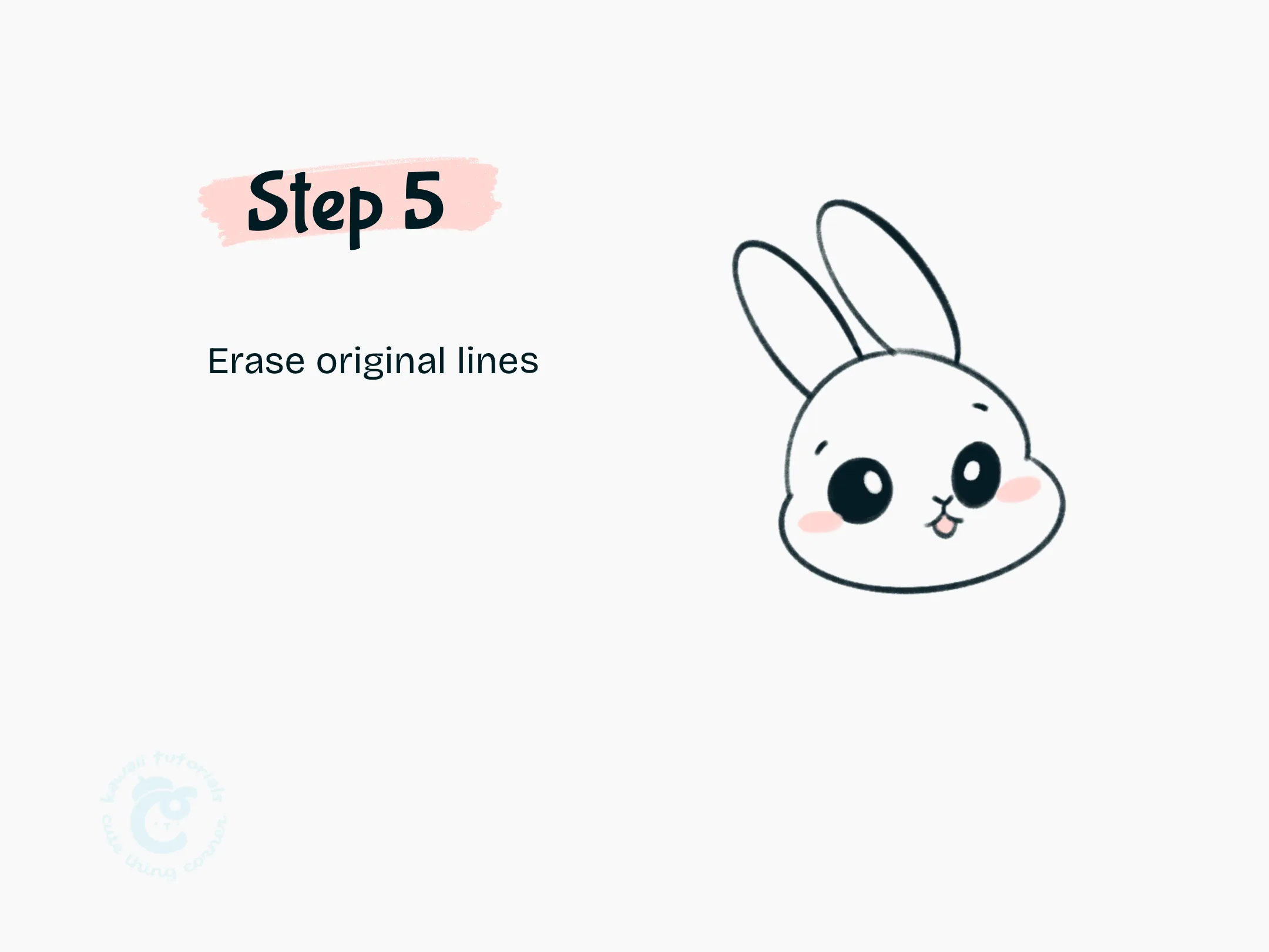 Step 5 Erase original lines