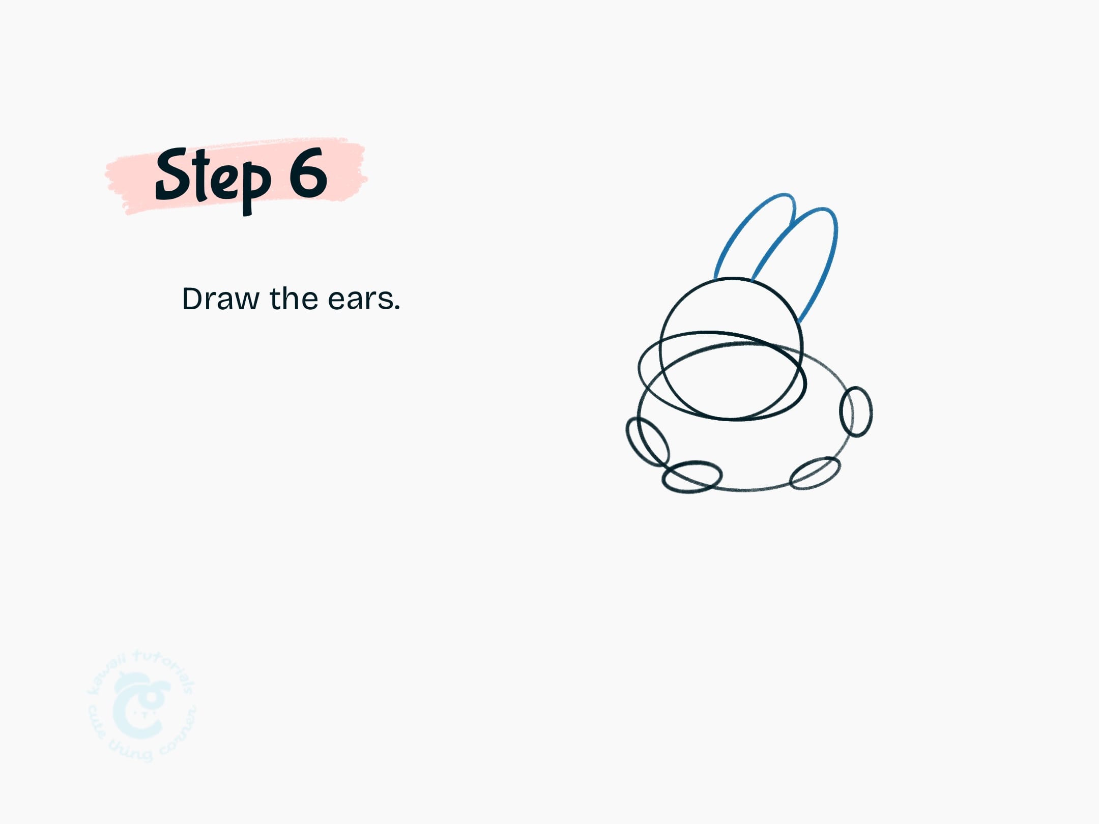 Step 6 Draw the ears