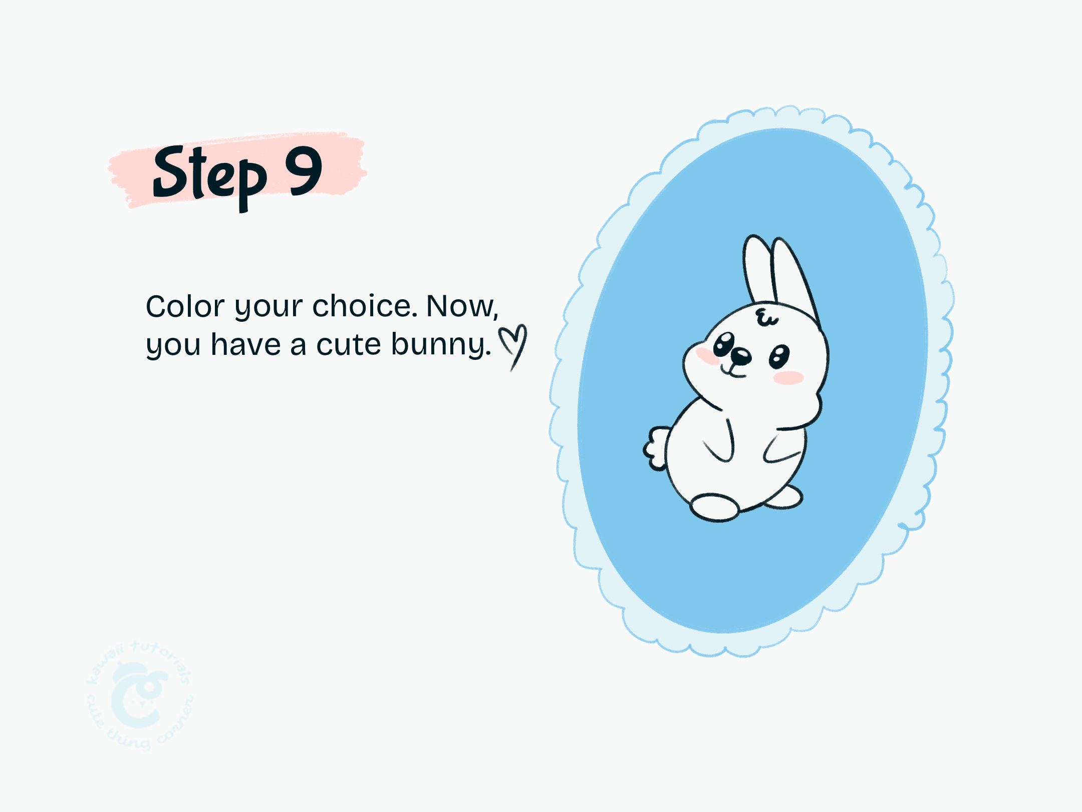 Step 9 Color your bunny