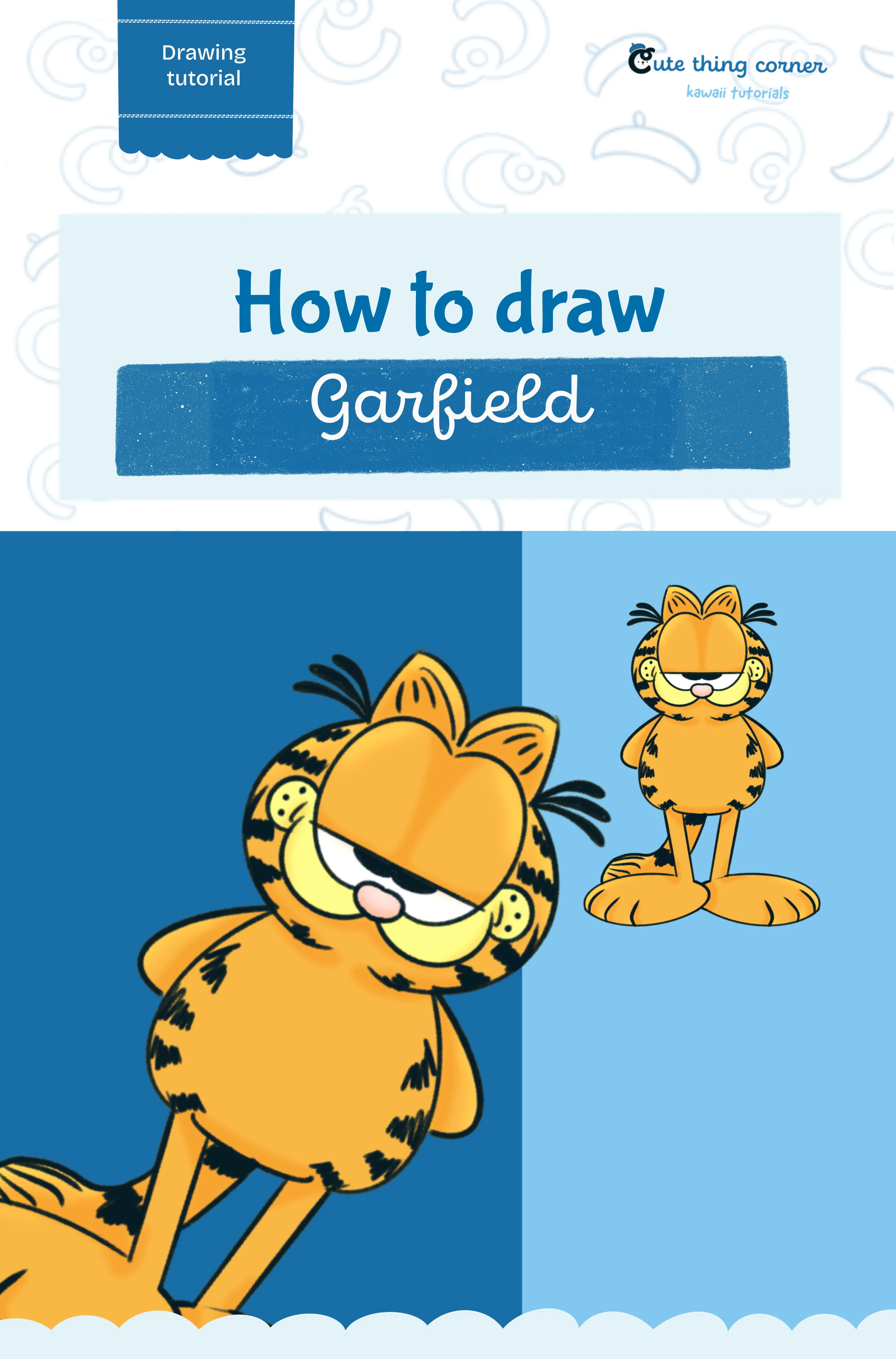 How to draw Garfield