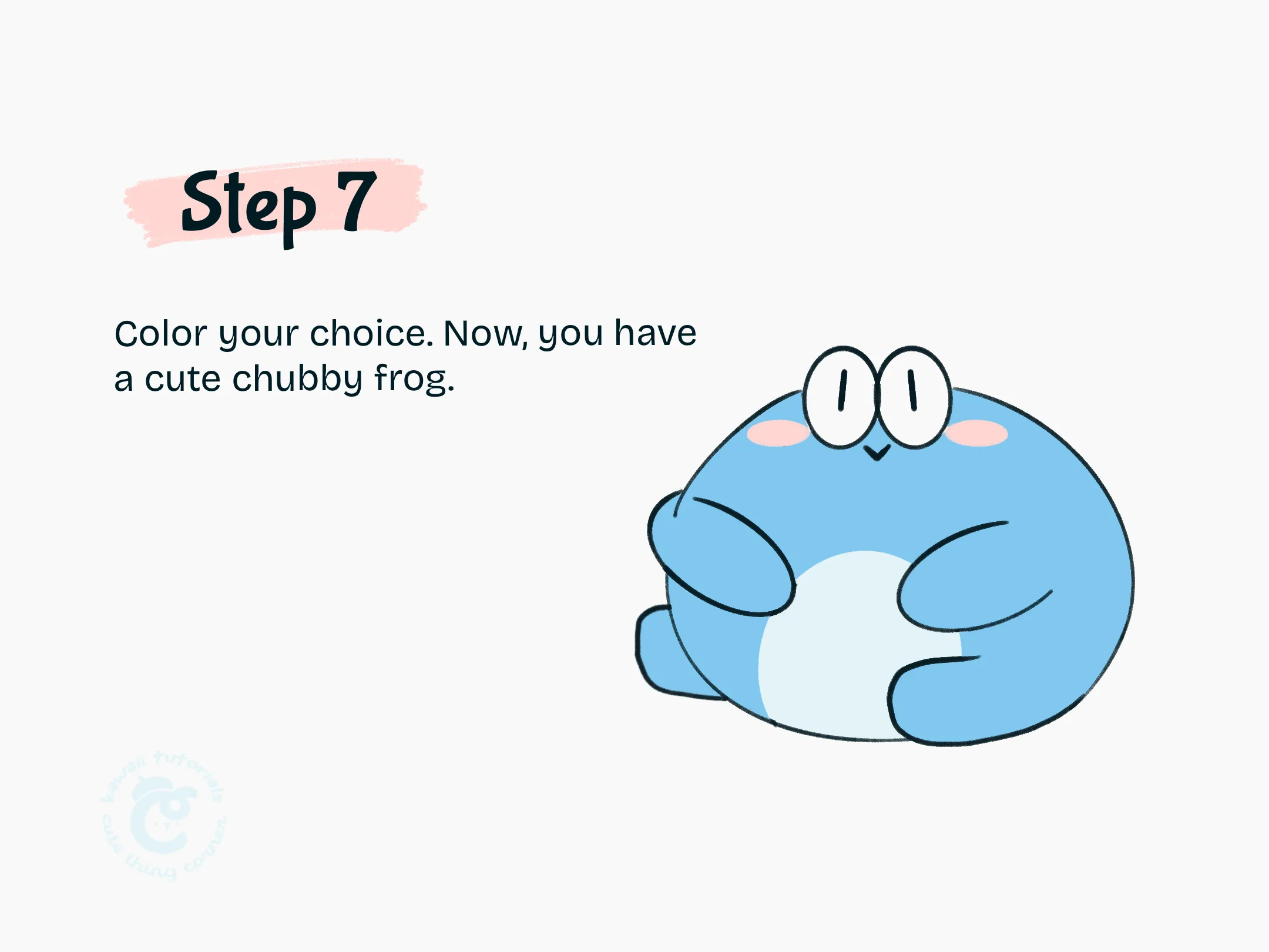 Step 7 Color your chubby frog