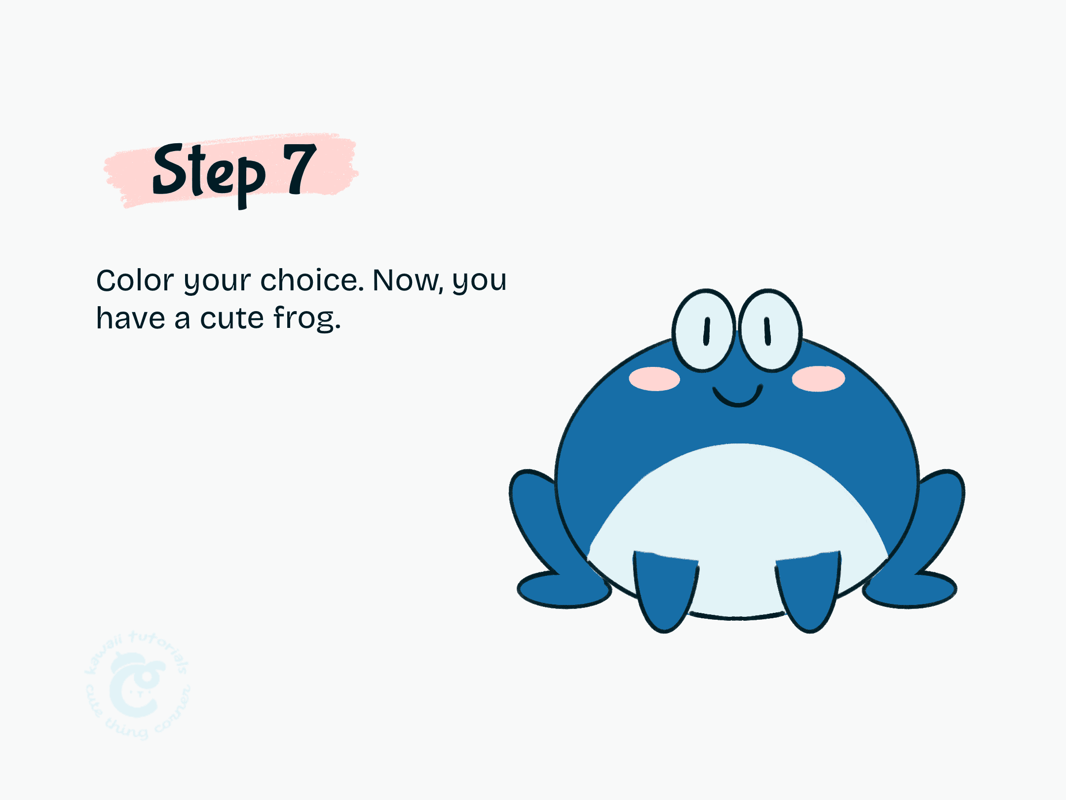 Step 7 Color your cute frog