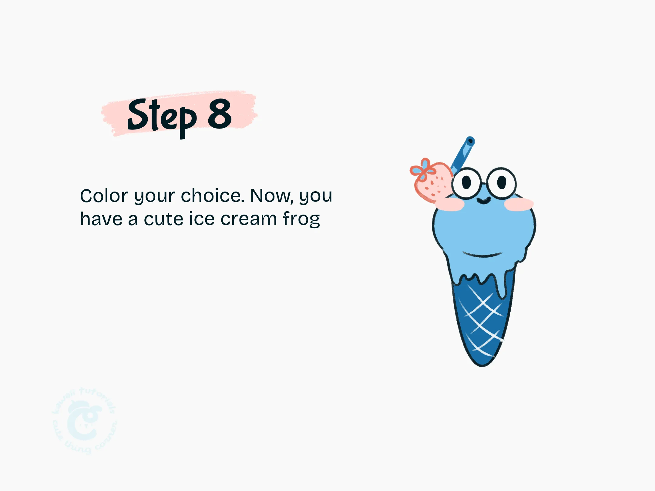 Step 8 Color your icecream frog
