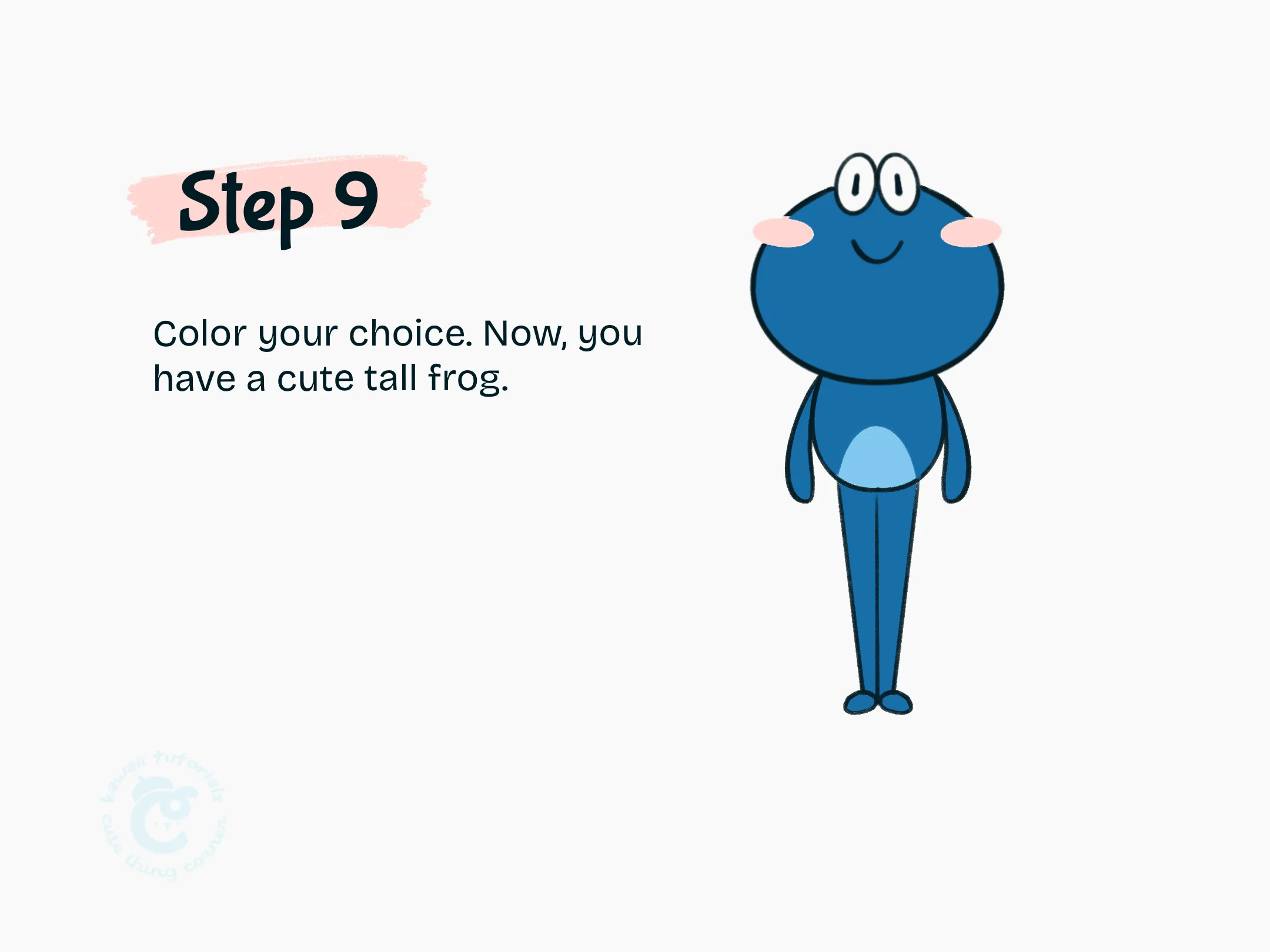 Step 9 Color your tall frog