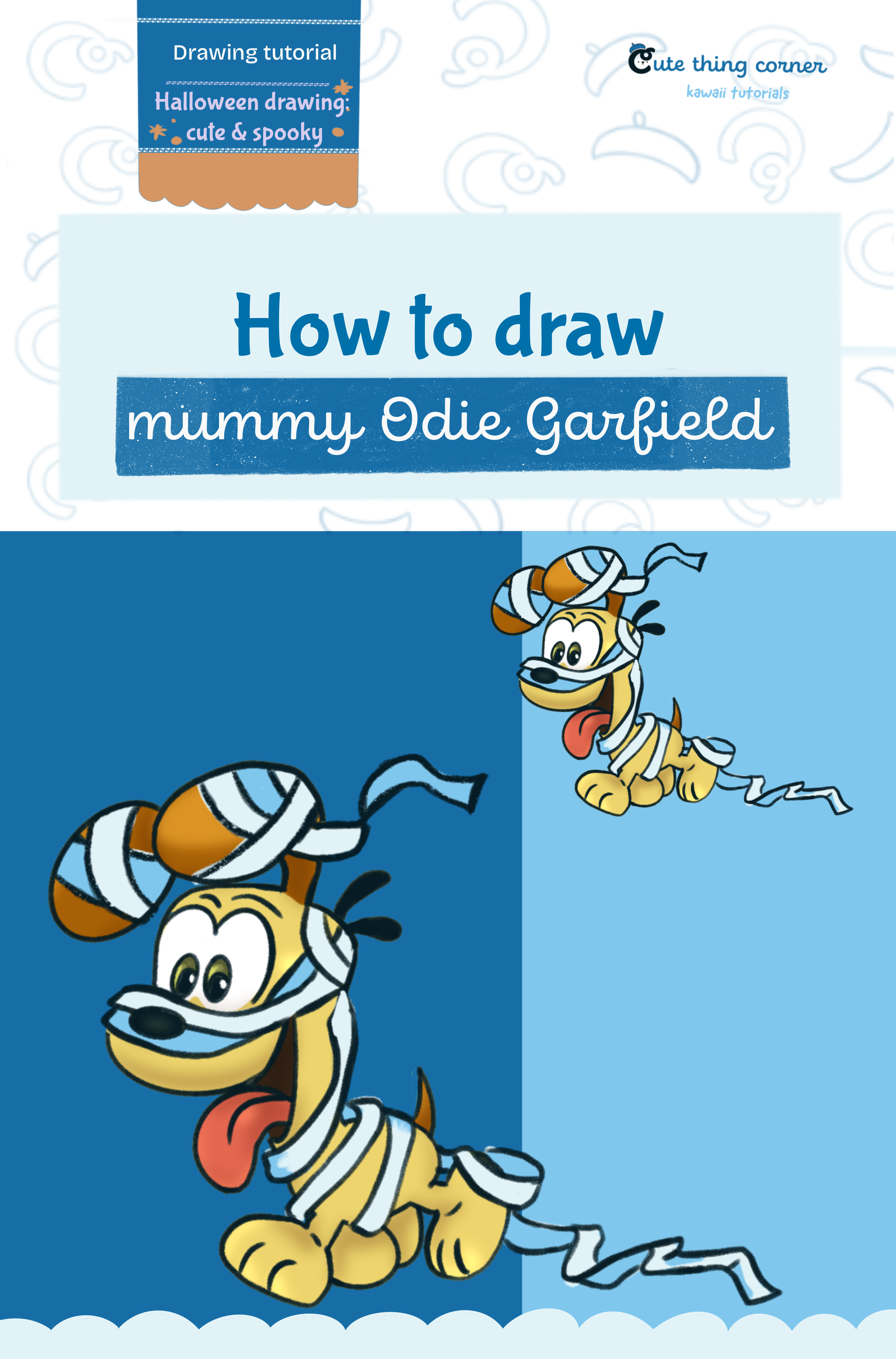 How to draw Odie halloween (Step-by-step)