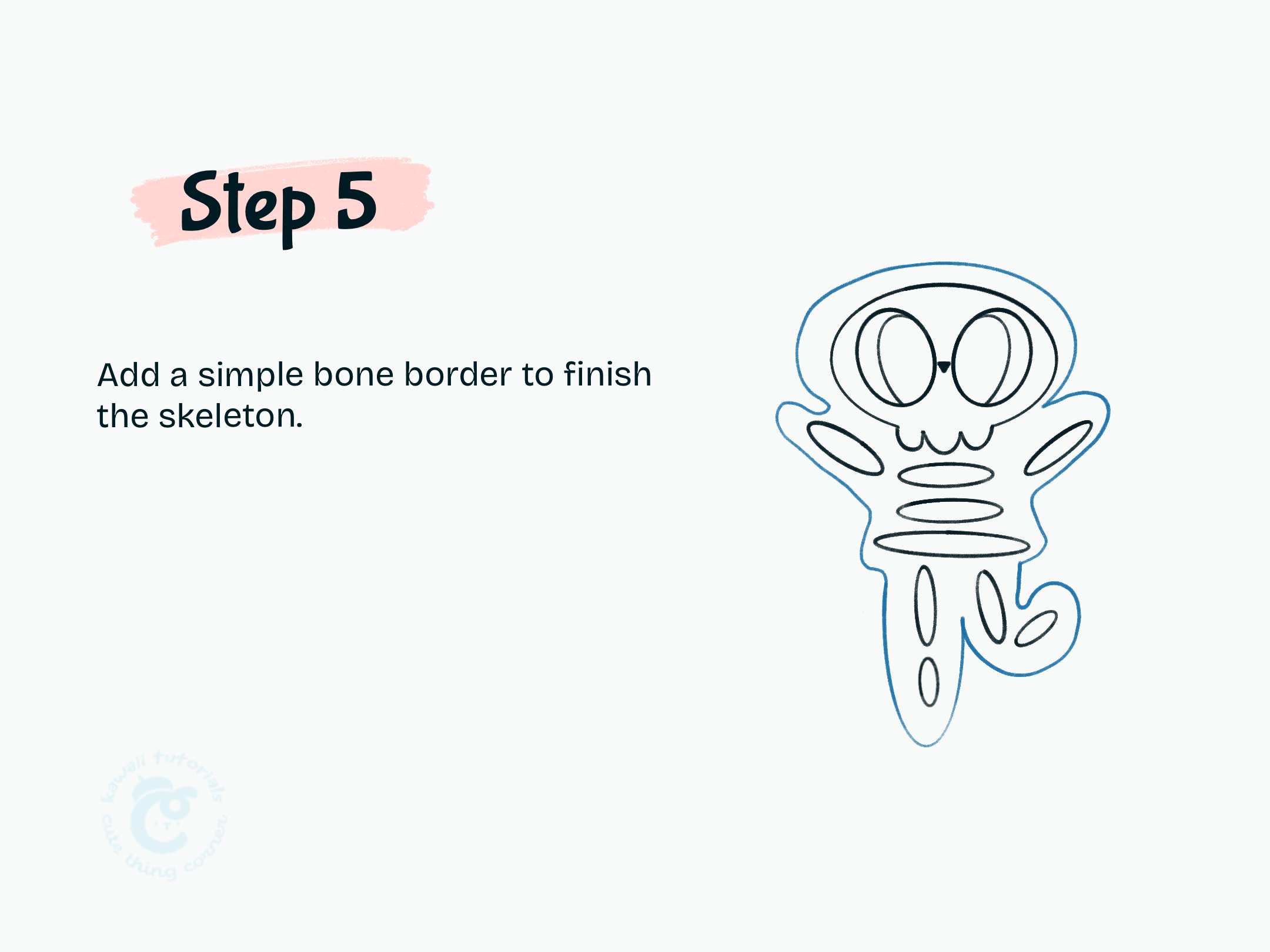 Step 5 Add a simple bone border to finish the skeleton