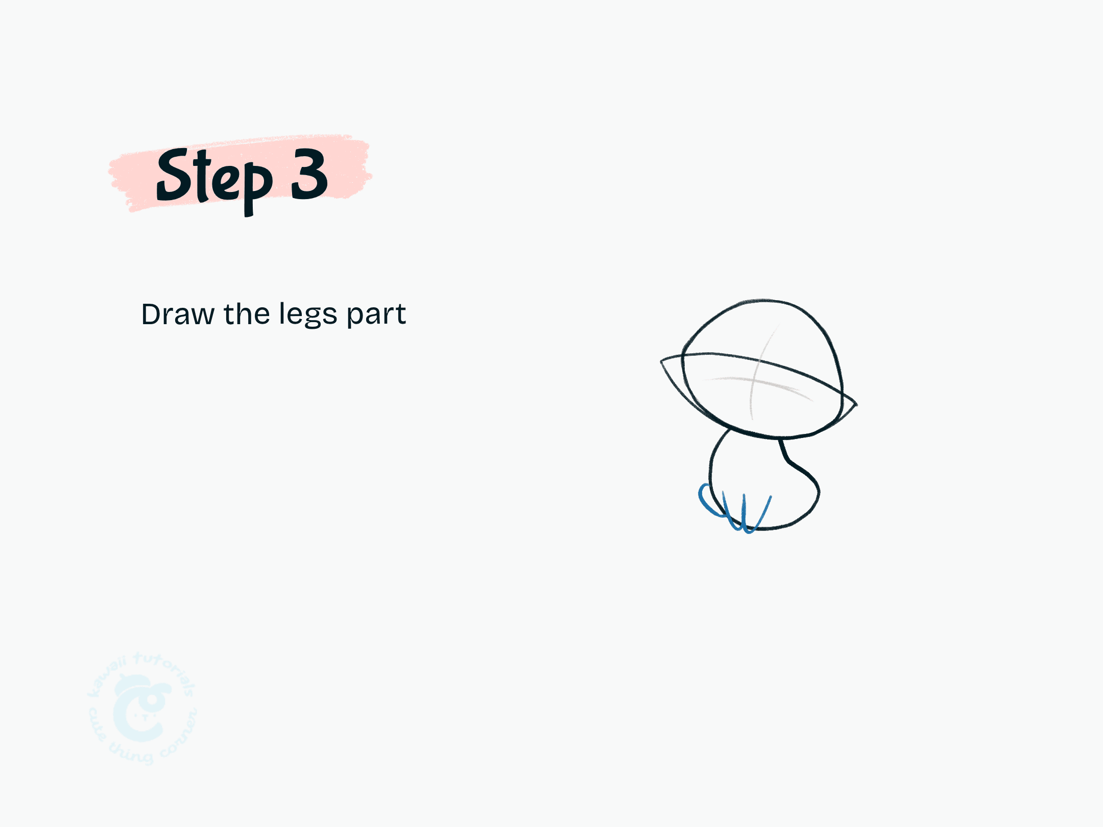 Step 3 Draw the legs part