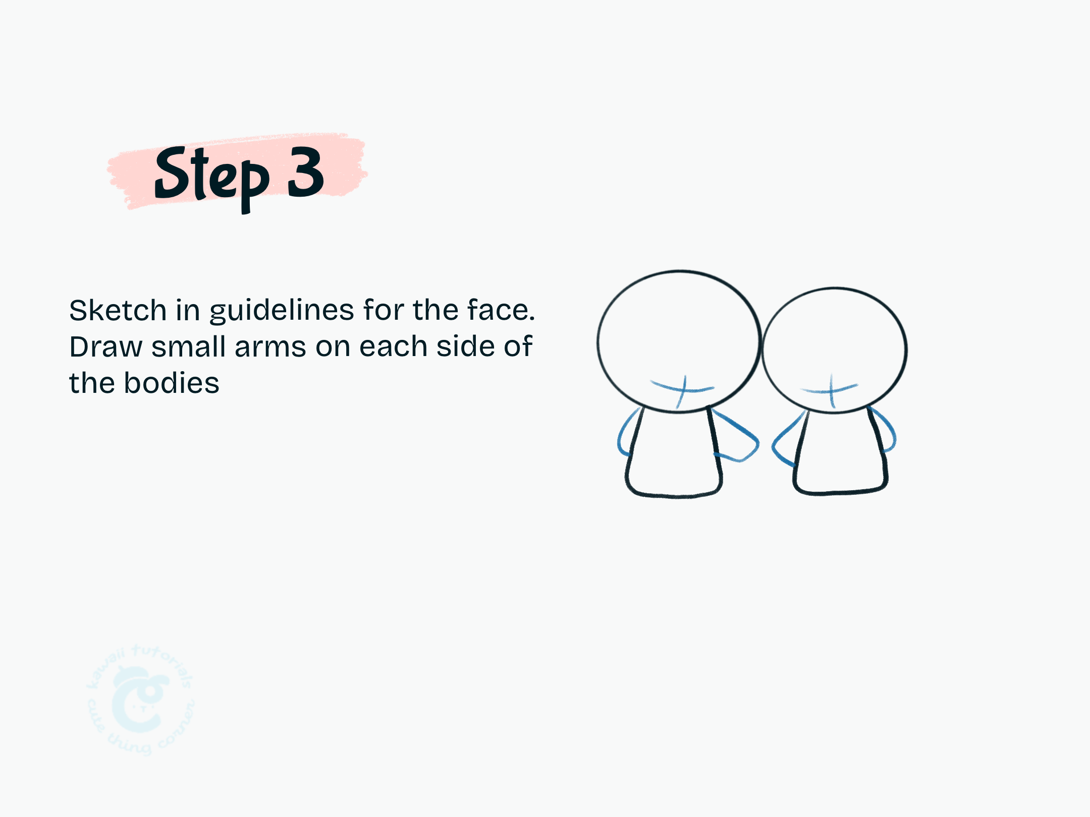 Step 3 Sketch in guidelines for the face