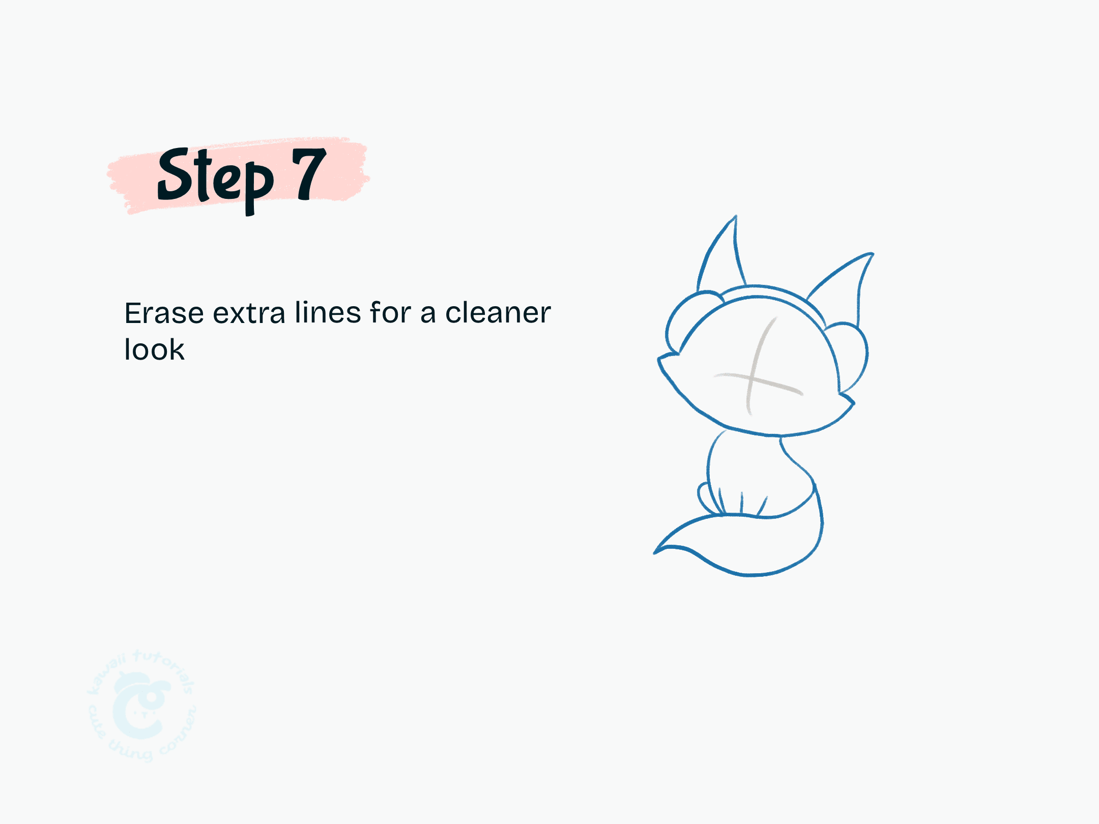 Step 7 Erase extra lines for a cleaner look