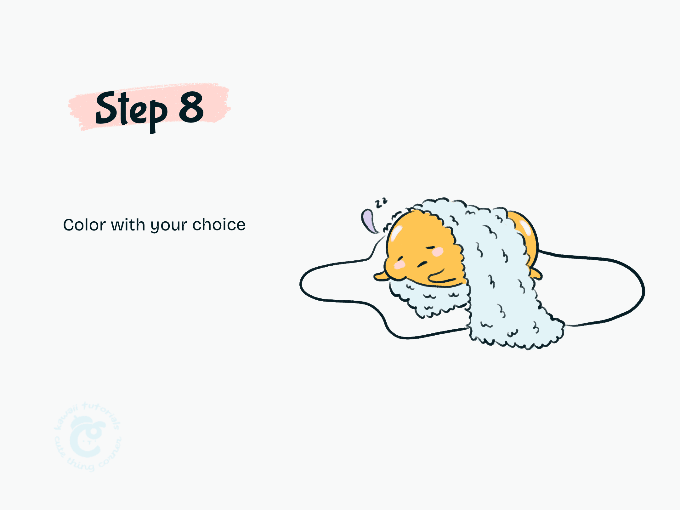 Step 8 Color with your choice