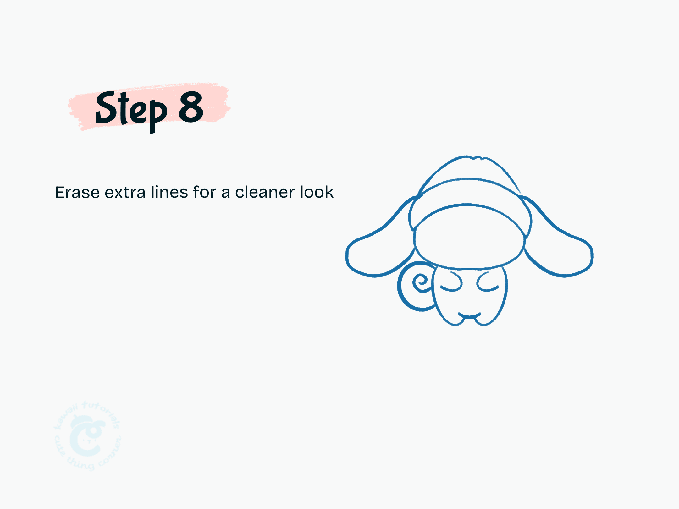 Step 8 Erase extra lines for a cleaner look