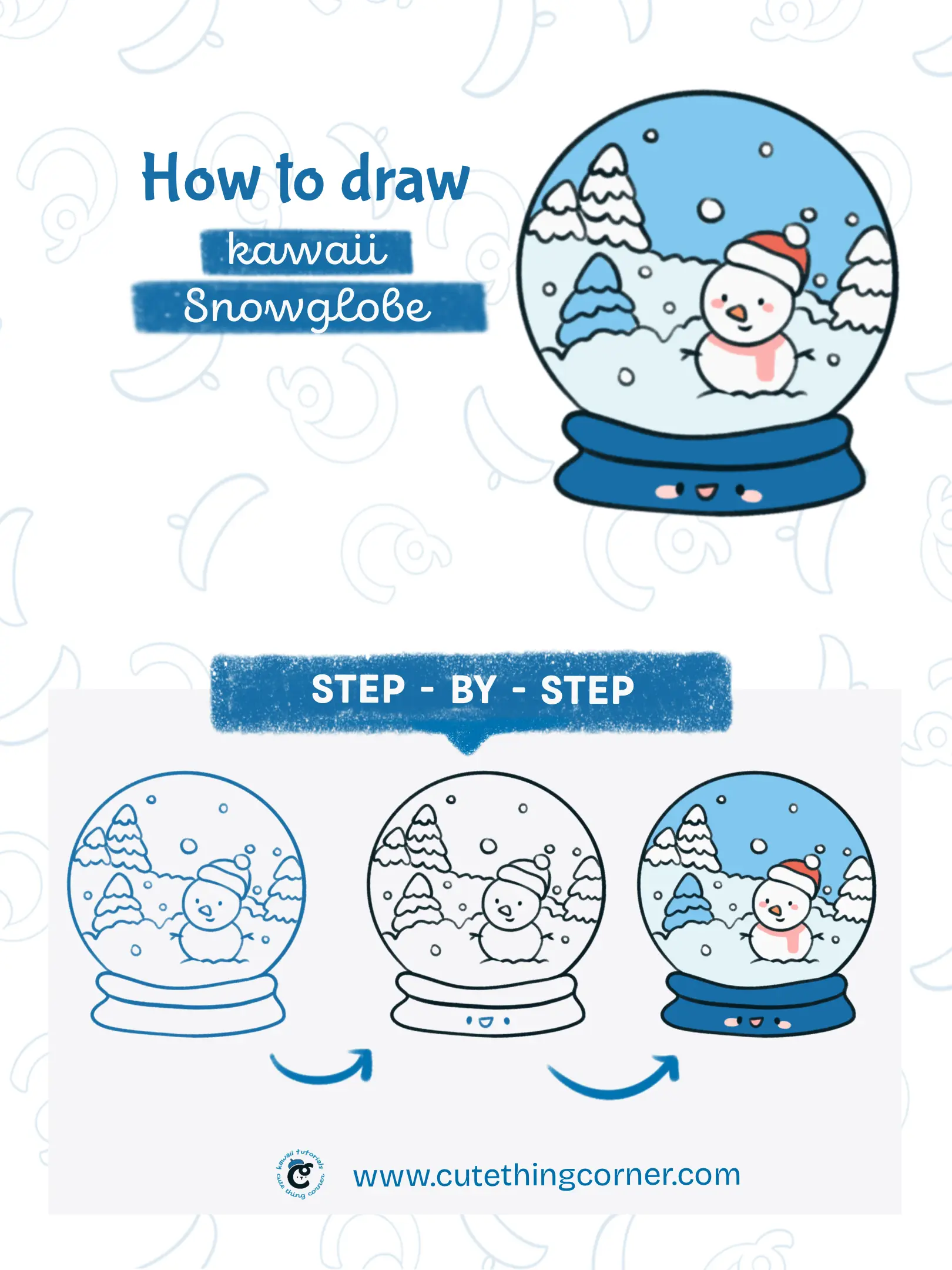 How to Draw a Cute Snowglobe