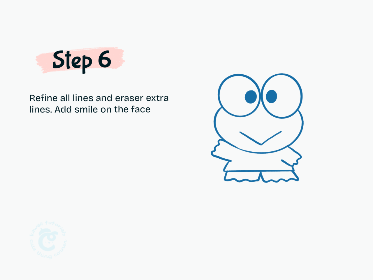 How to Draw Keroppi in a jacket (Stepbystep)