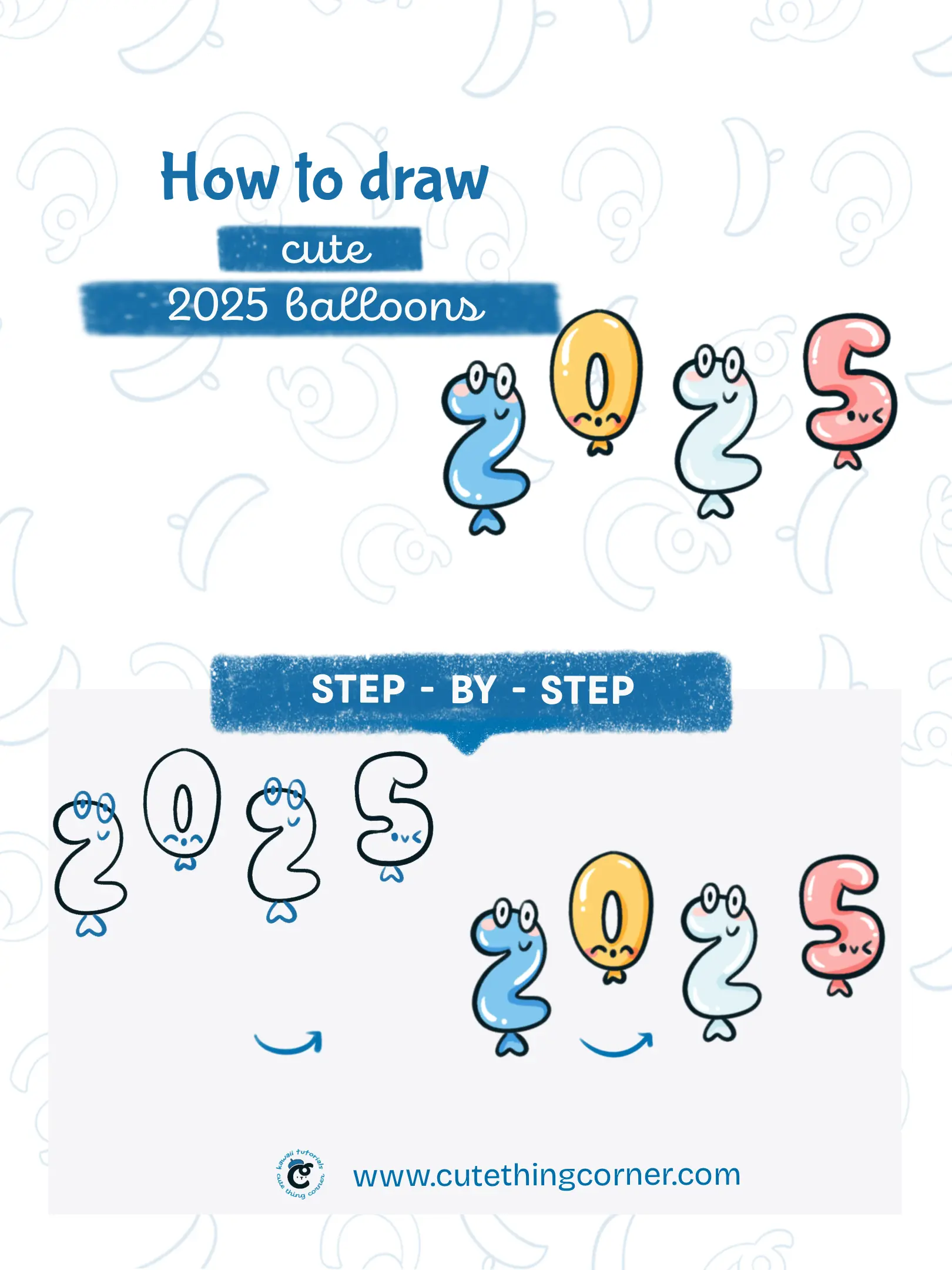 How to draw cute 2025 baloons