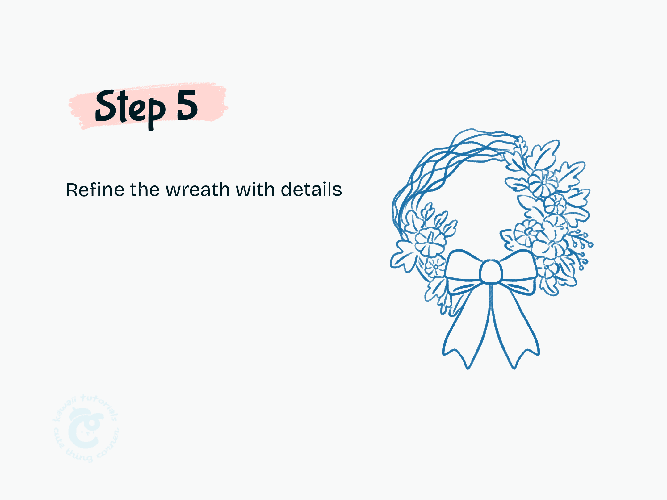 Step 5 Refine the wreath with details