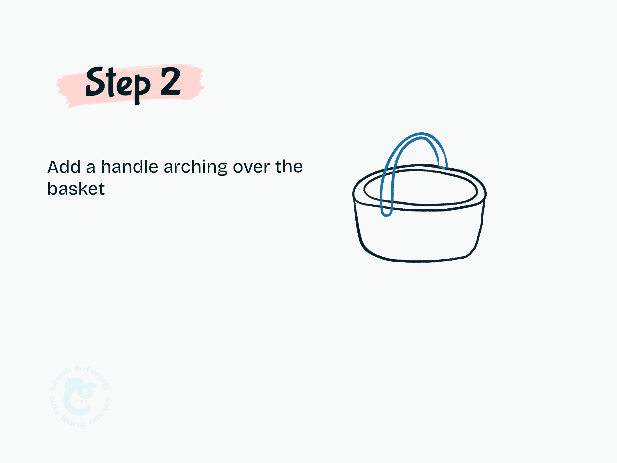 Step 2 Add a handle arching over the basket