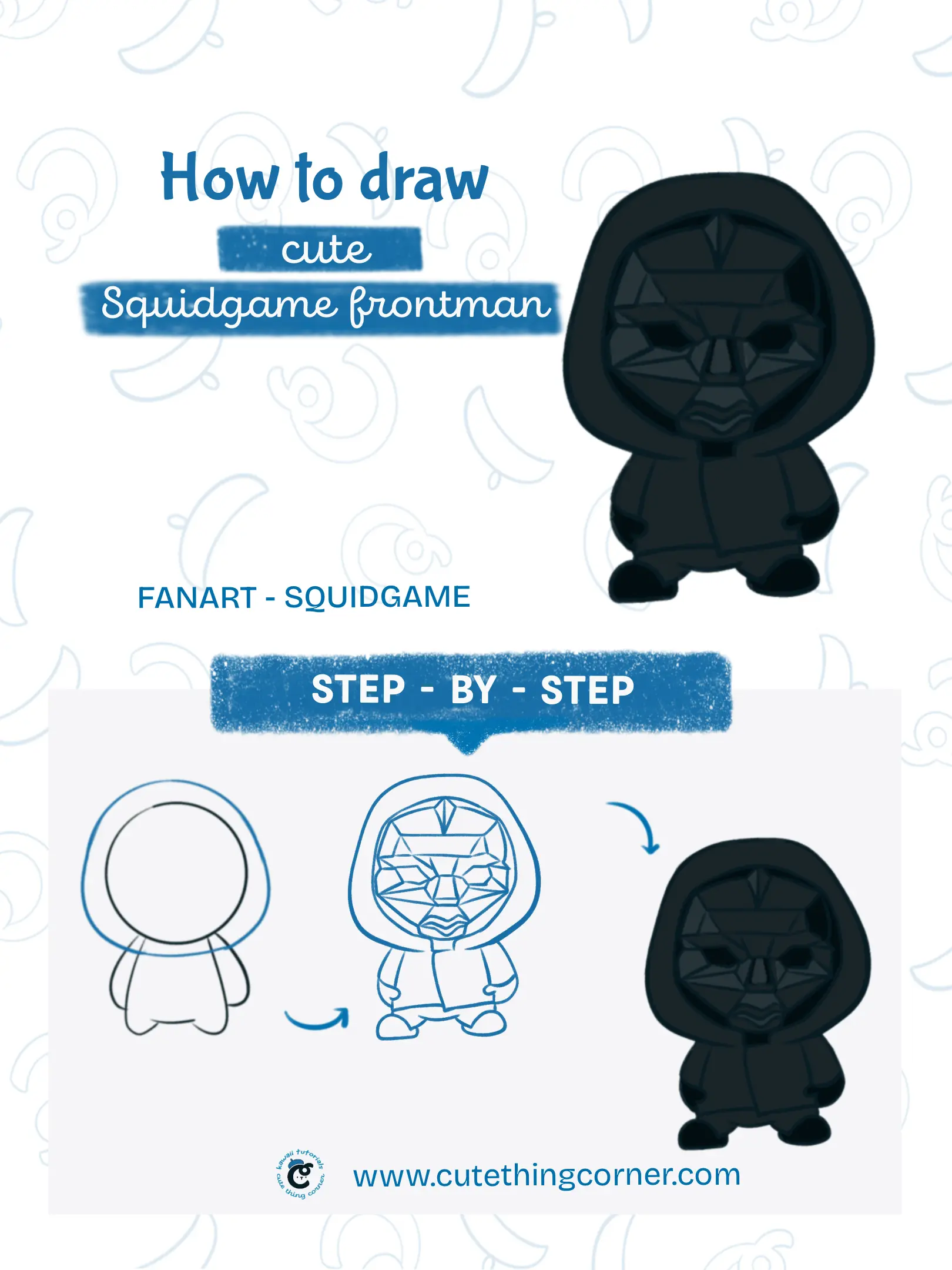 How to Draw a Cute Squidgame Frontman