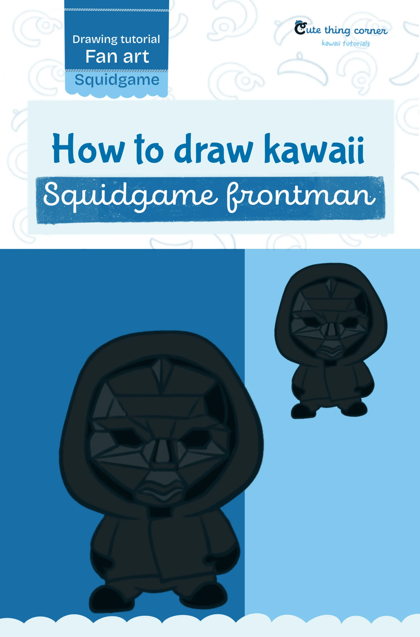 How to Draw Cute Squid Game Frontman (Step-by-step)