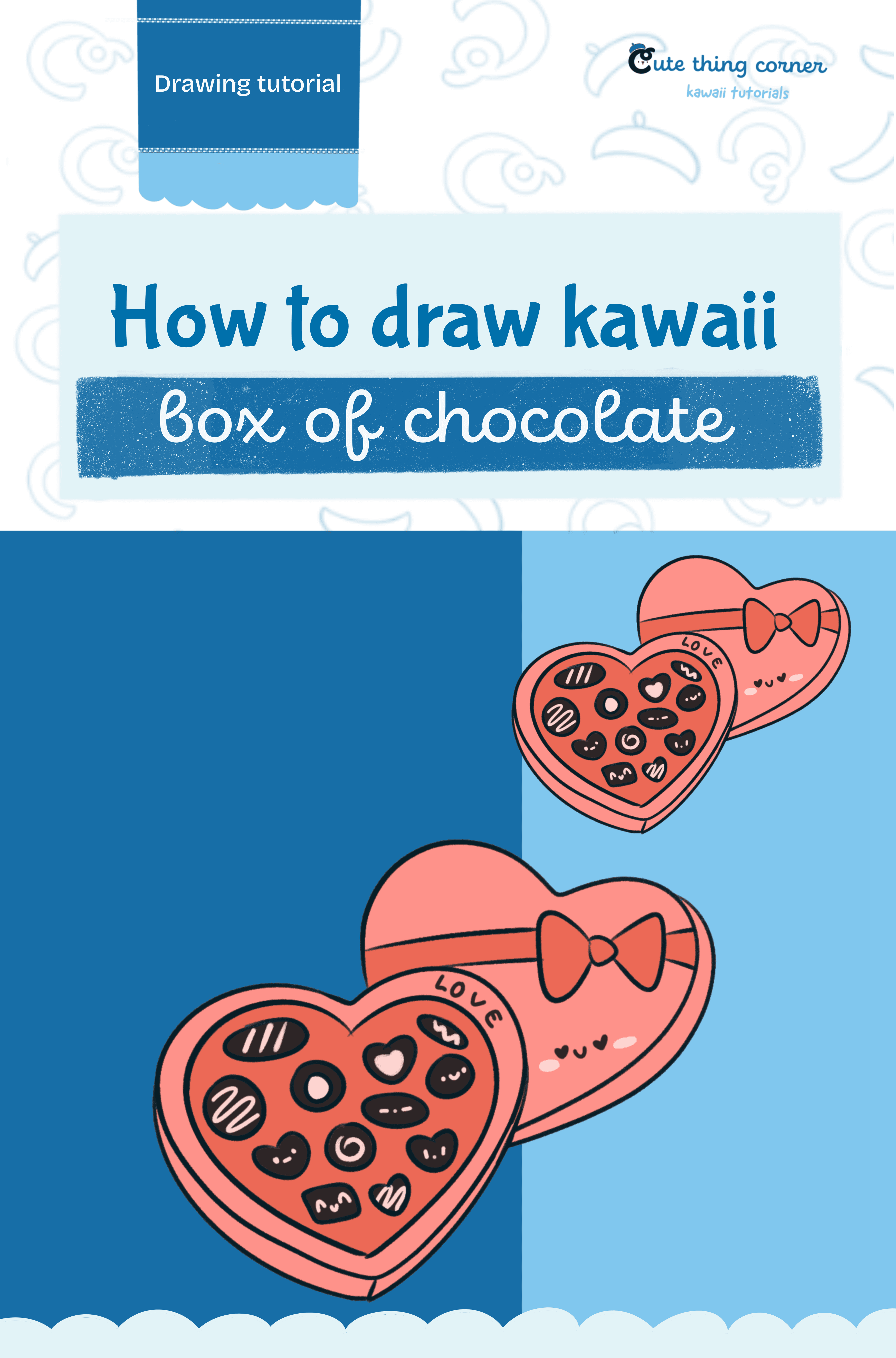 How to Draw Kawaii Box of Chocolate (Step-by-step)