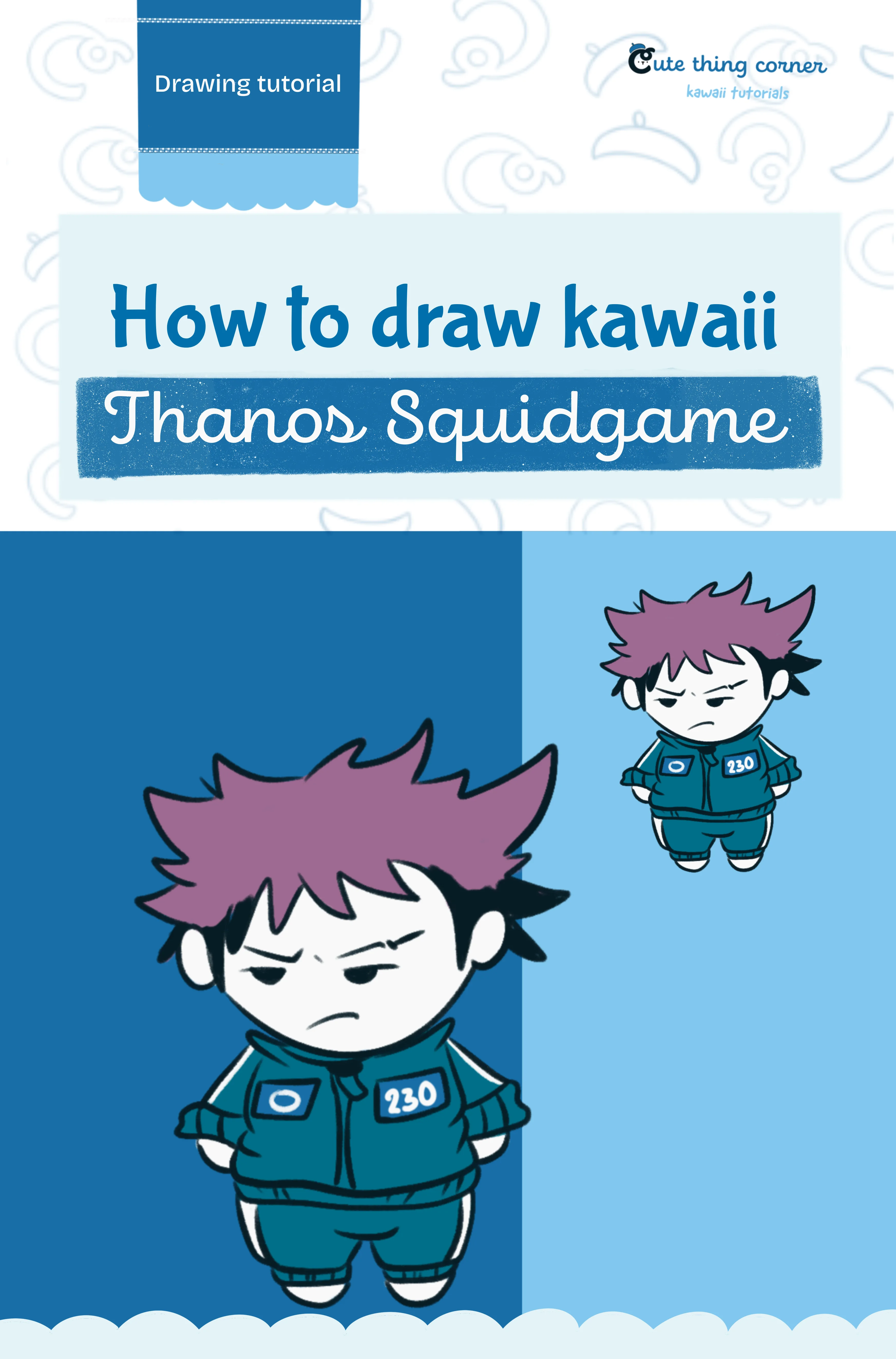 How to Draw Cute Thanos Squidgame (Step-by-step)