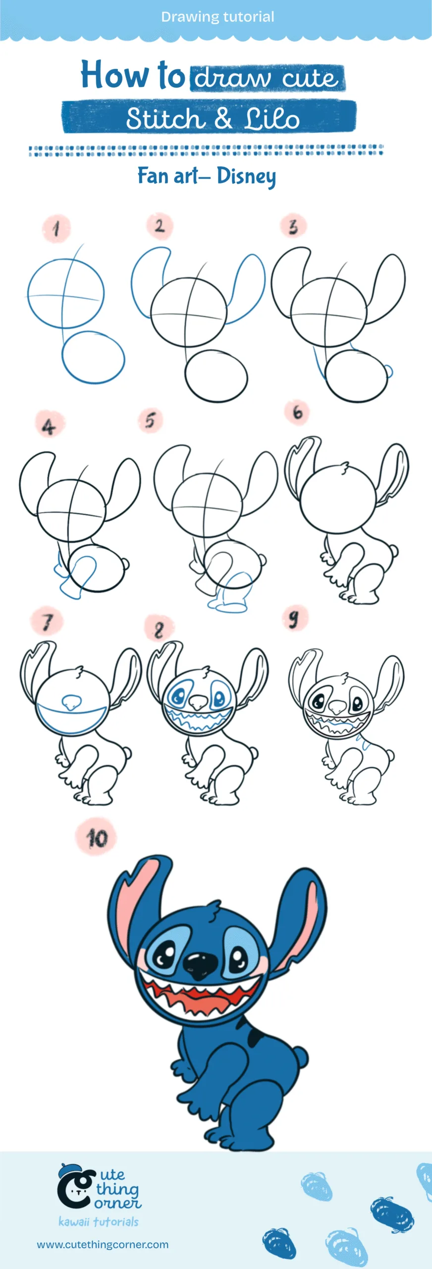 How to draw Lilo and Stitch Fanart