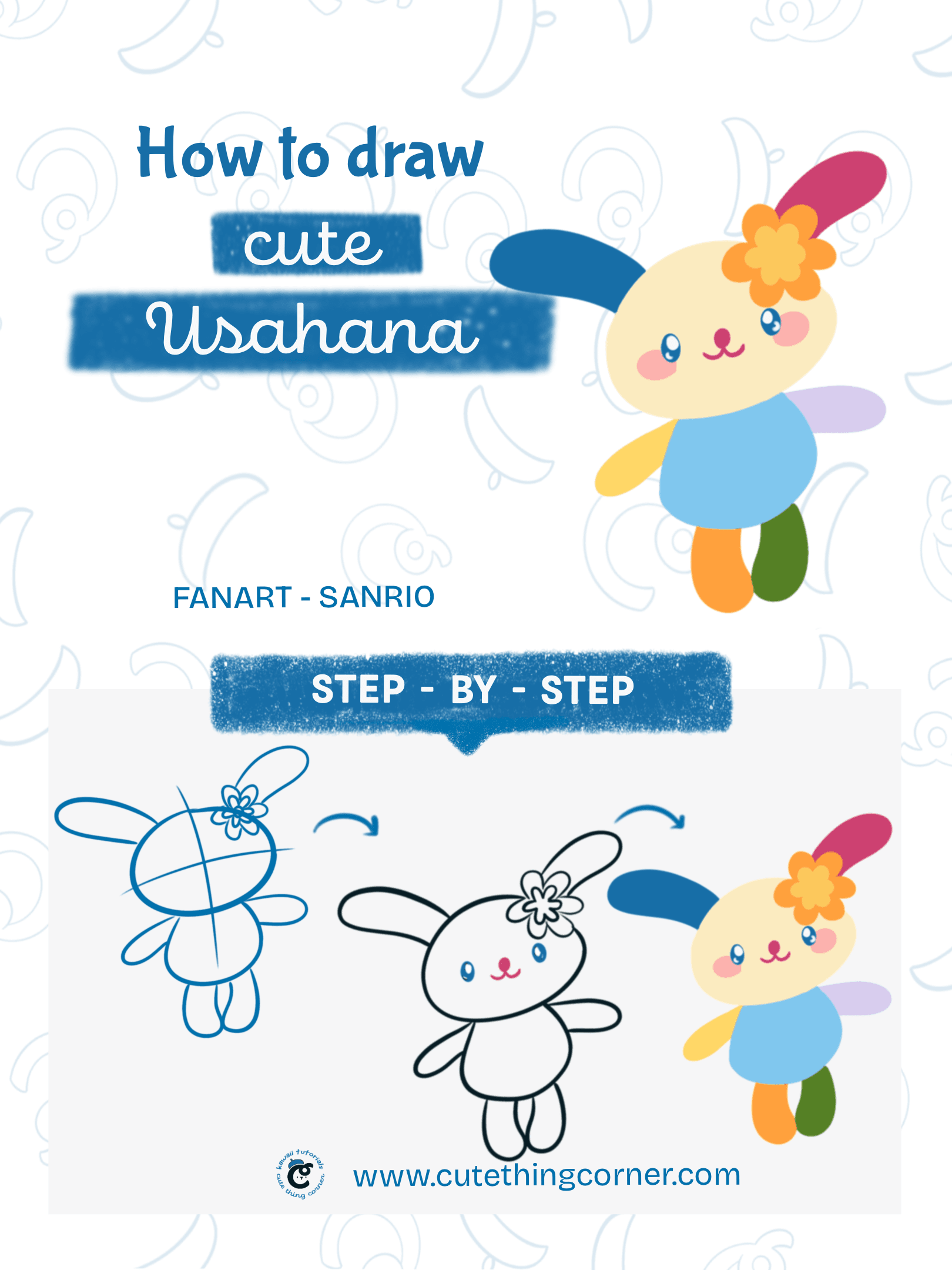How to draw cute Usahana