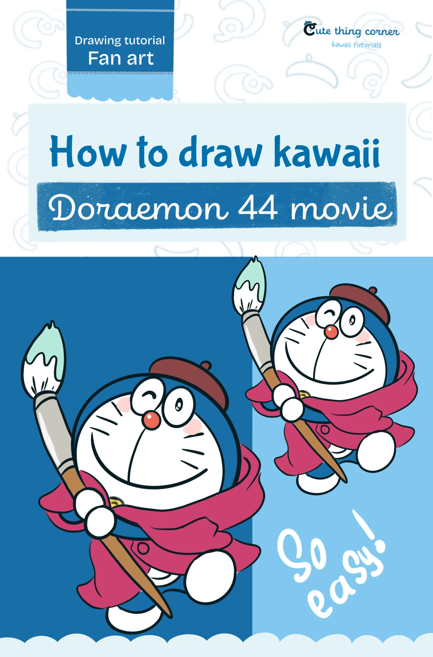 How to Draw Doraemon Movie 44 (Step-by-step)