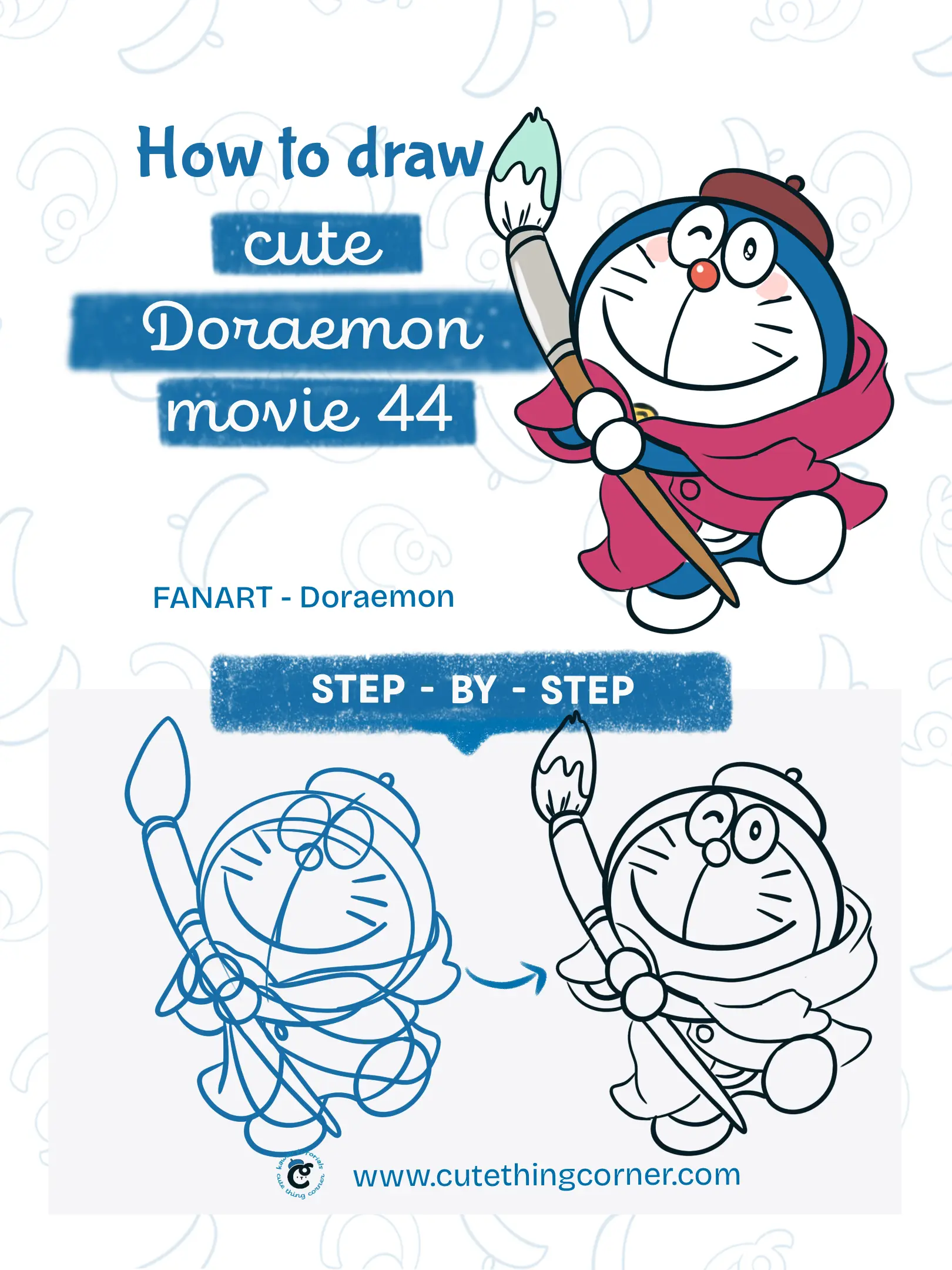 How to draw Kawaii Doraemon Movie 44