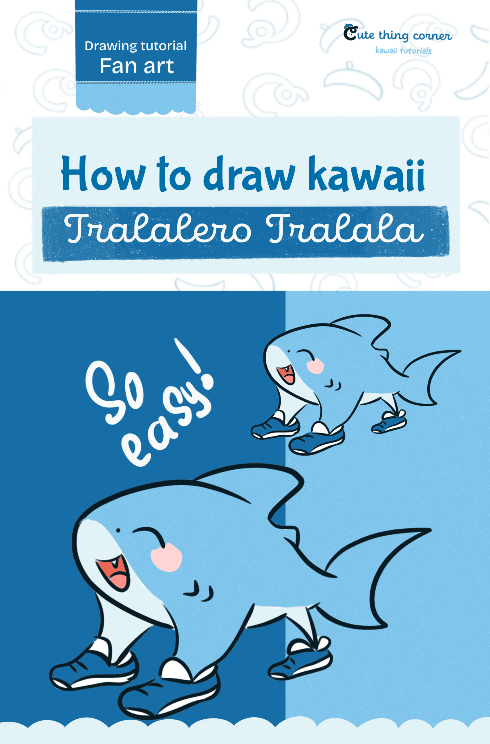 How to Draw Cute Tralalero Tralala | Brainrot Drawing Tutorial