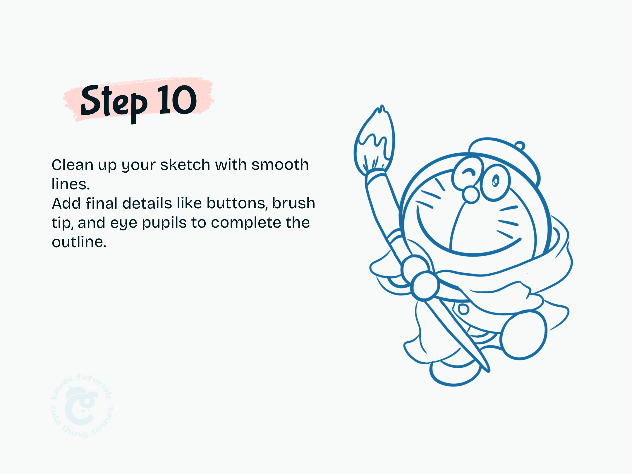Step 10 Clean up your sketch with smooth lines