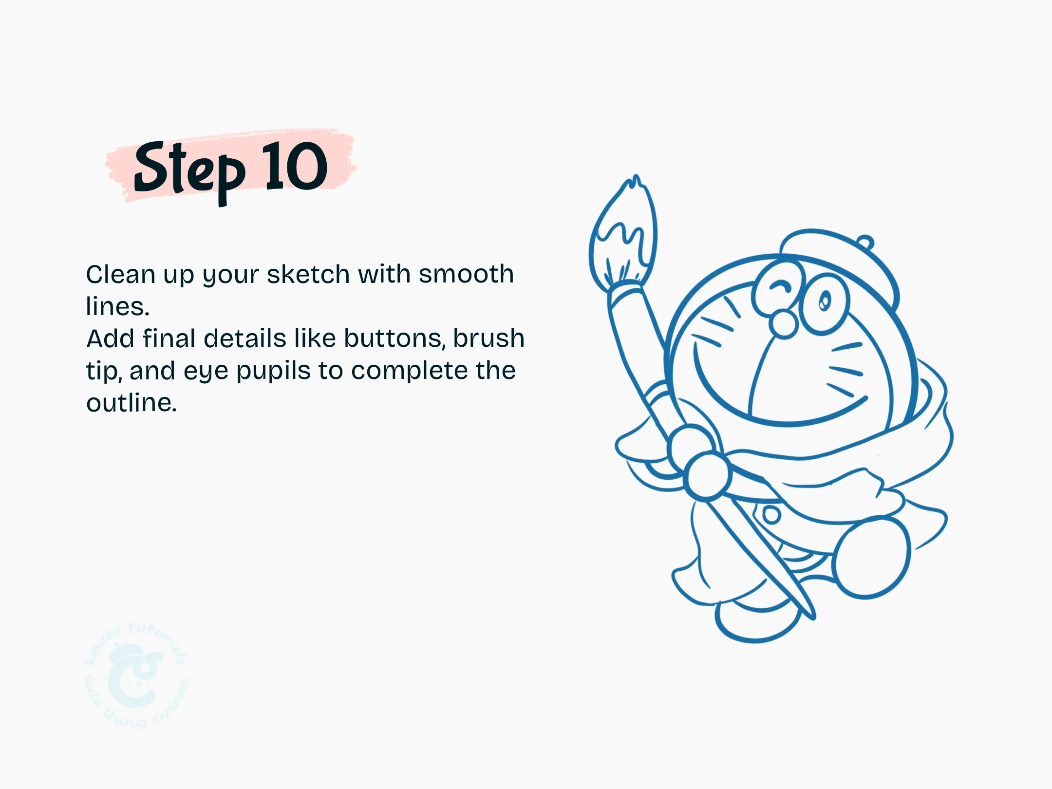 Step 10 Clean up your sketch with smooth lines