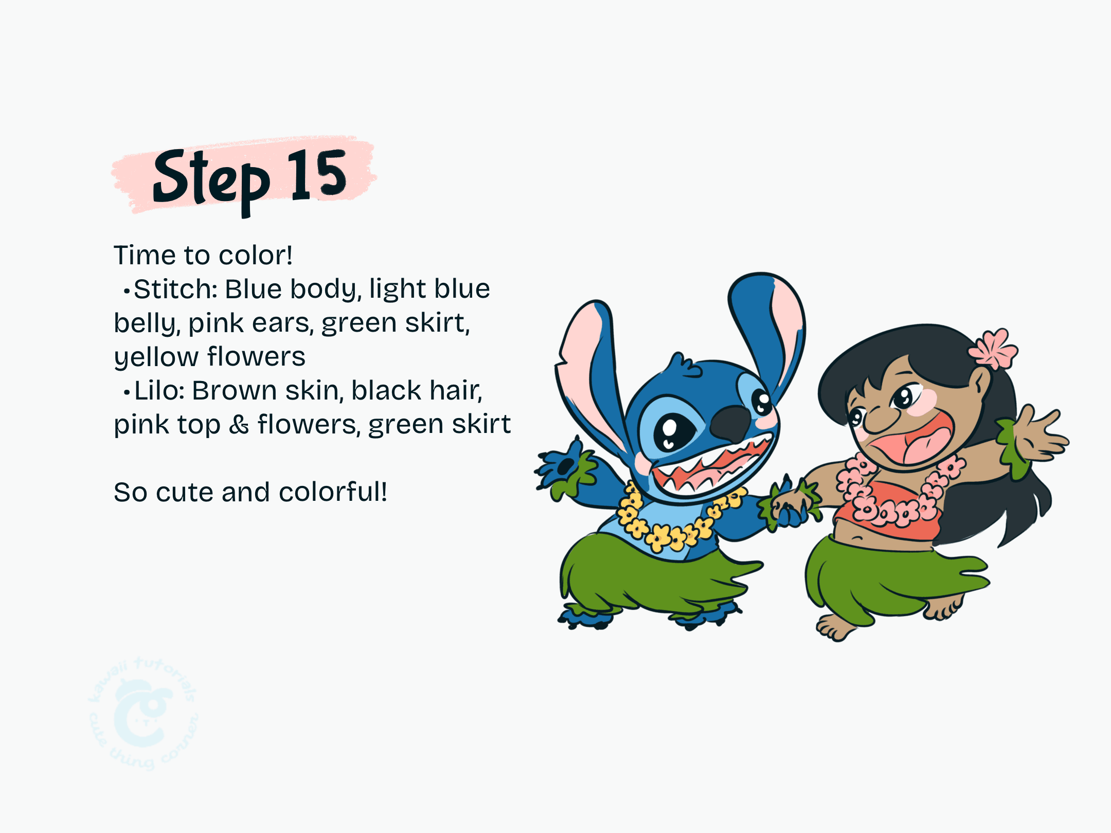 Step 15 Color Stitch and Lilo