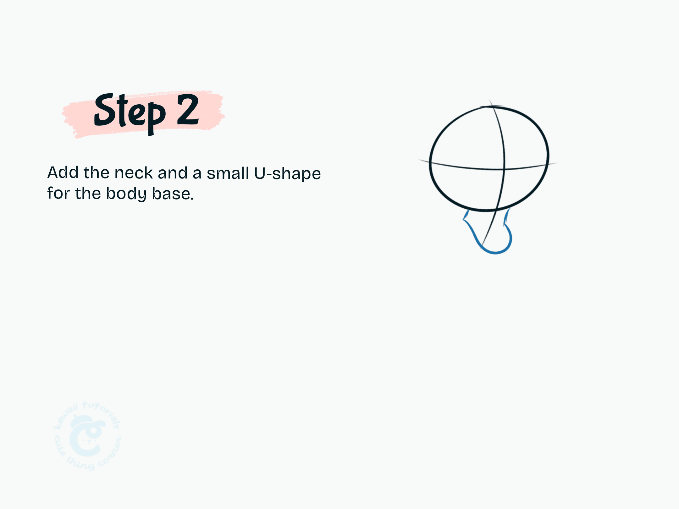 Add the neck and a small U-shape