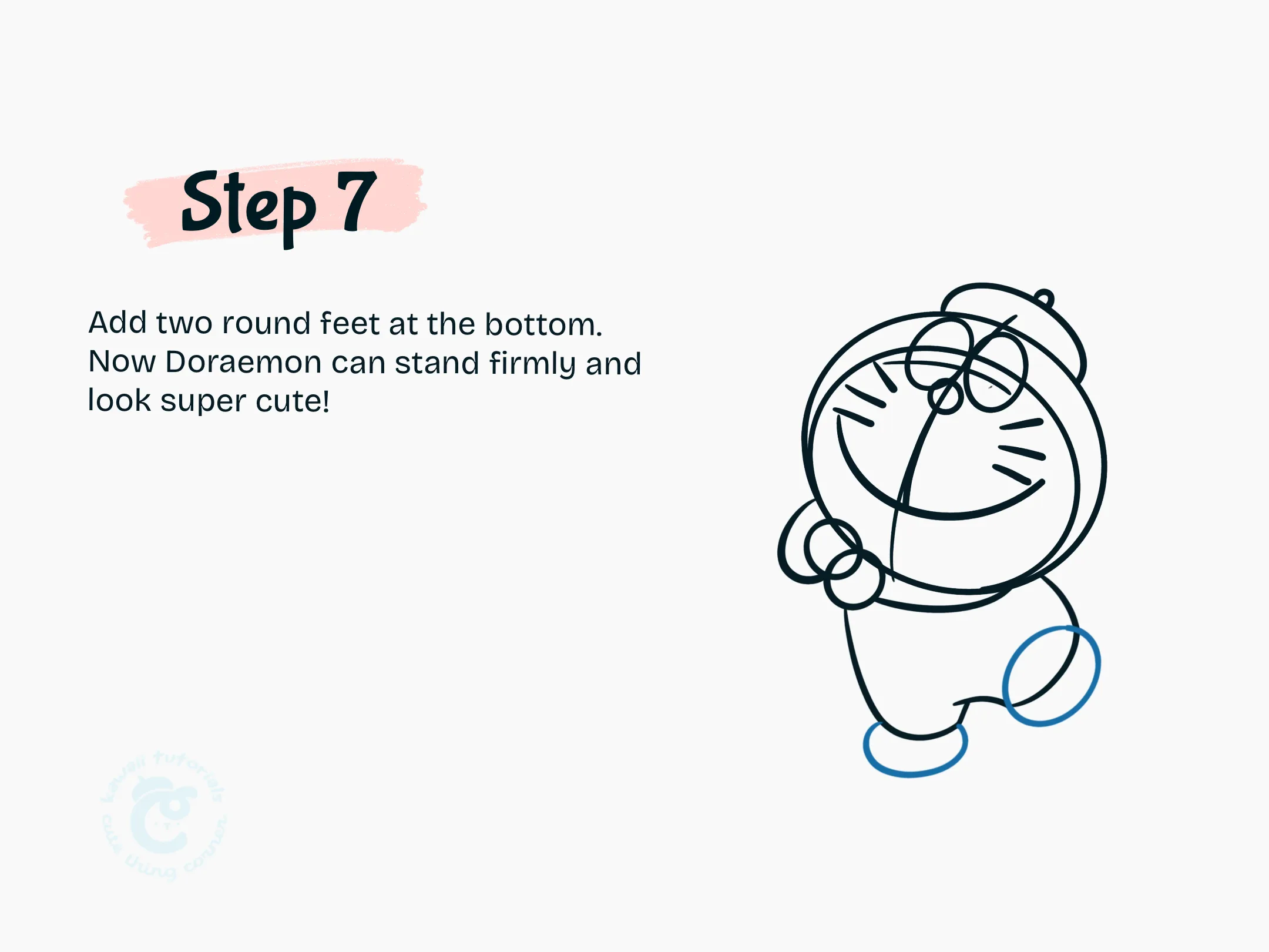 Step 7 Add two round feet at the bottom.