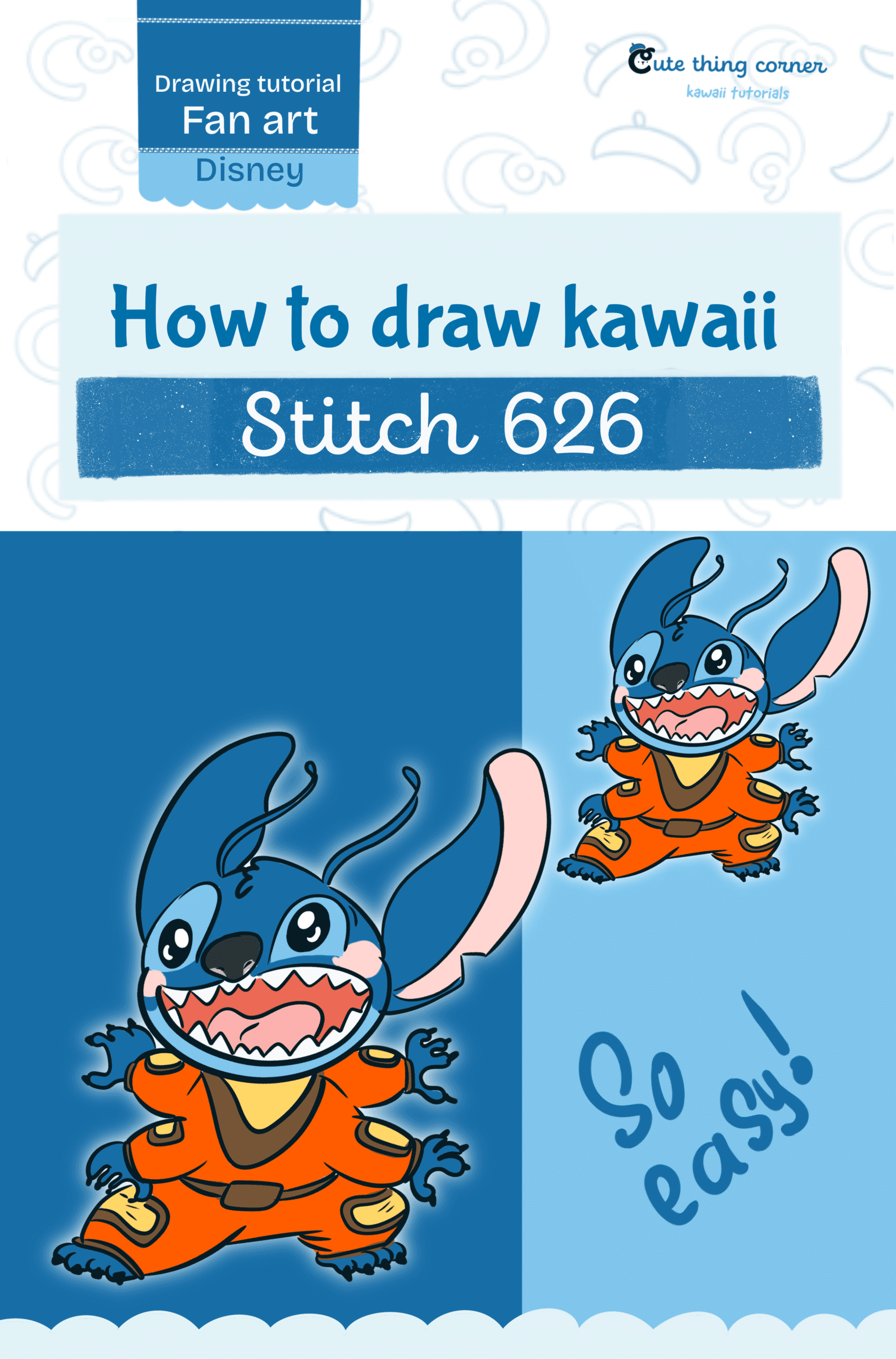 How to Draw Stitch 626 (Step-by-step)