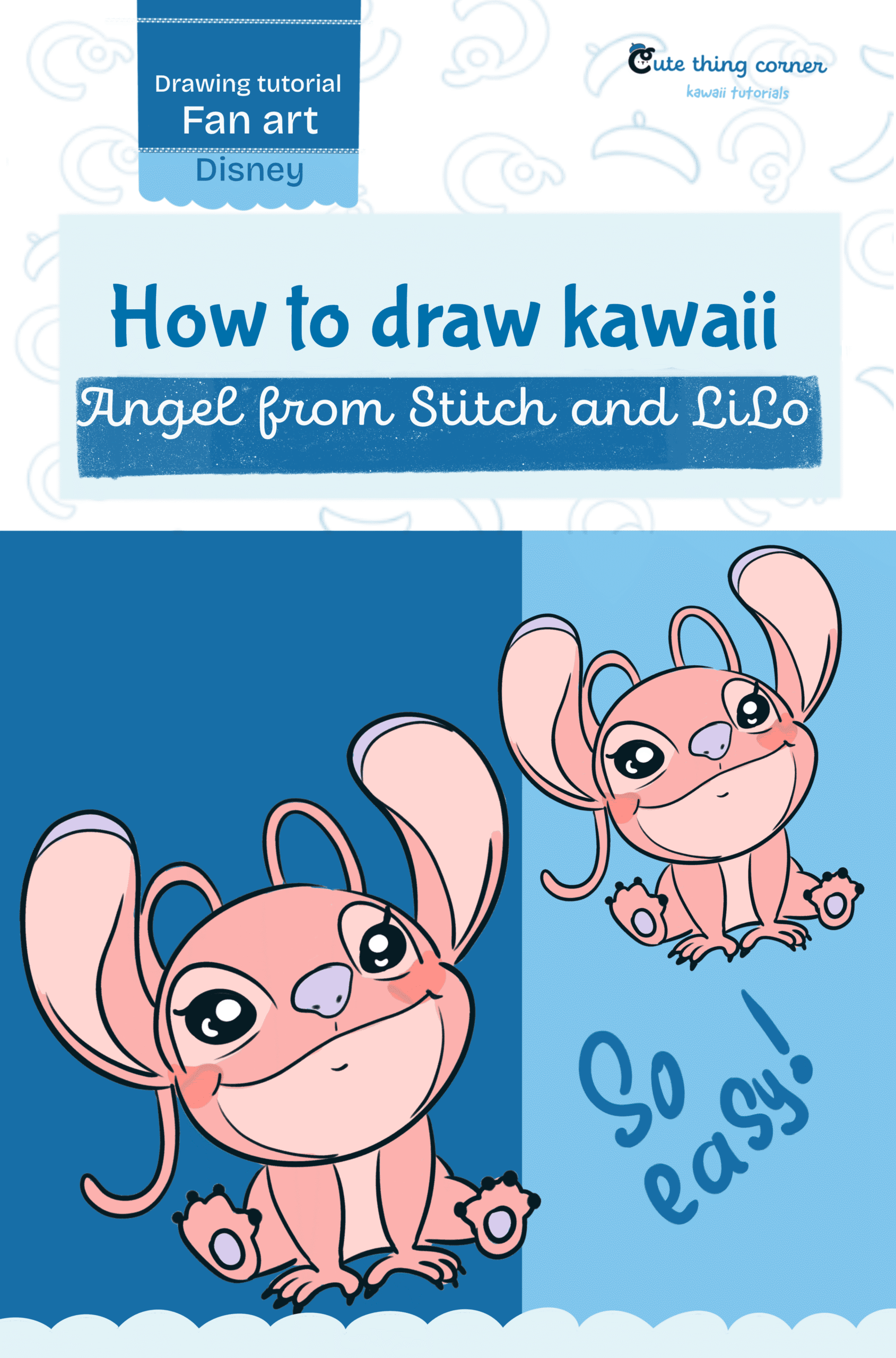 How to Draw Angel From Stitch and Lilo (Step-by-step)