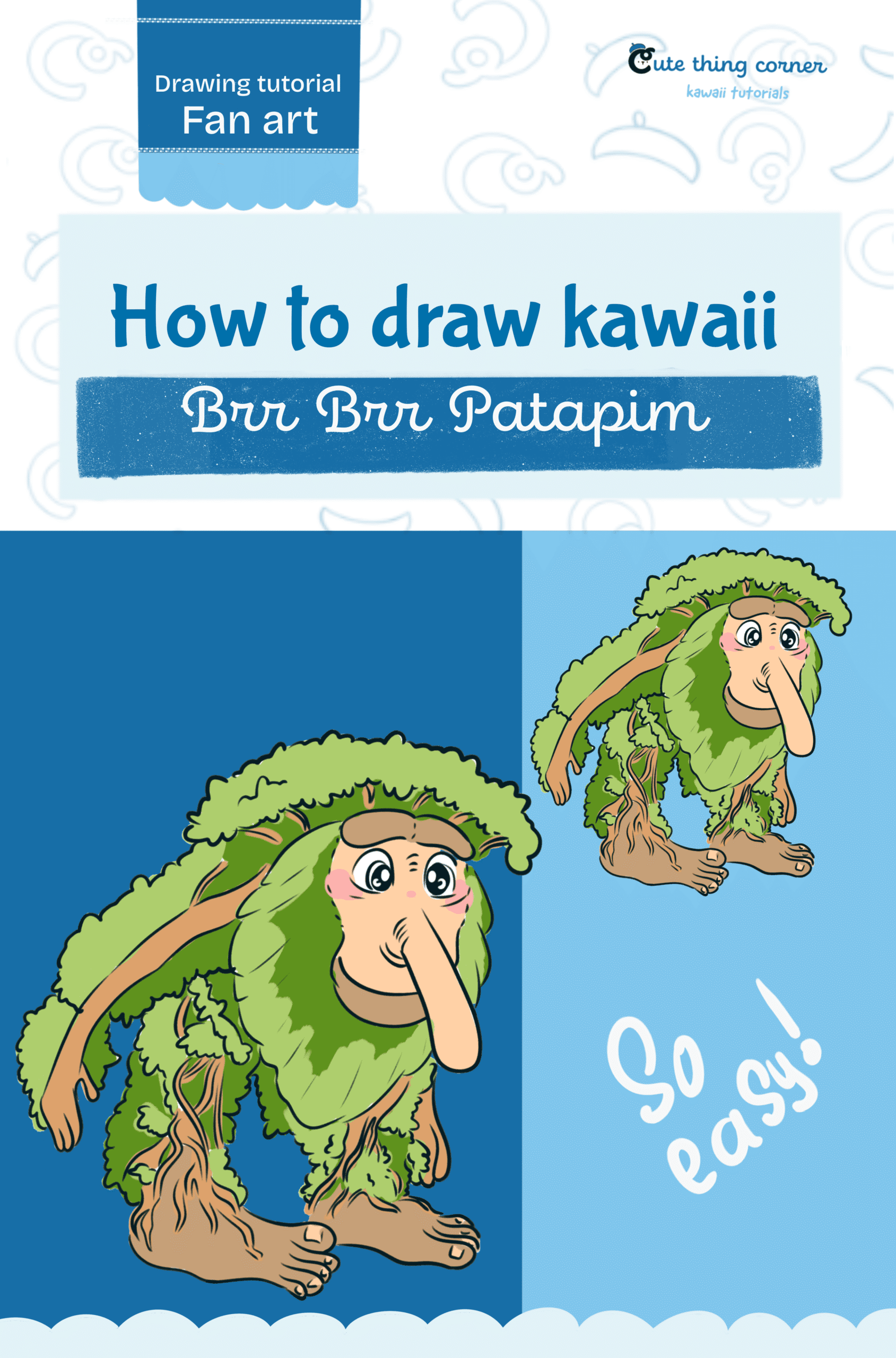 How to Draw Brr Brr Patapim (Step-by-step Drawing Tutorial)